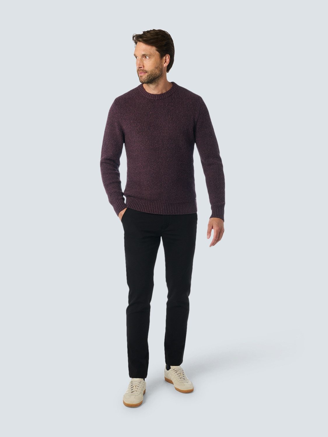 NO EXCESS Gebreide trui in gemêleerde look