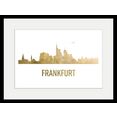 queence wanddecoratie frankfurt skyline gold (1 stuk) goud