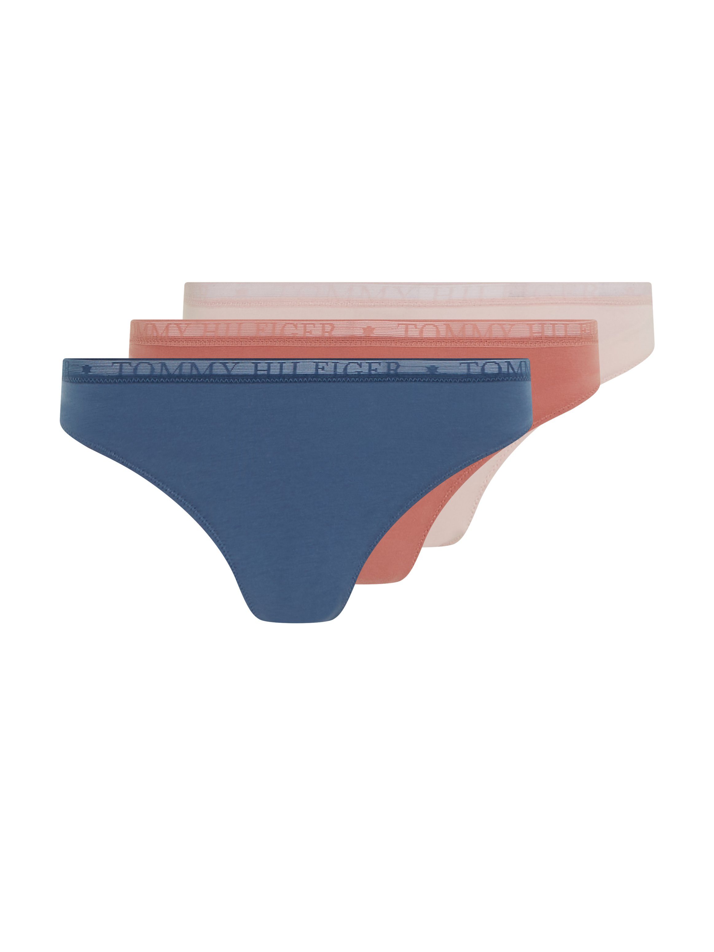 Tommy Hilfiger Underwear Slip LACE 3P THONG (EXT SIZES) met tommy hilfiger logoband (Set van 3)