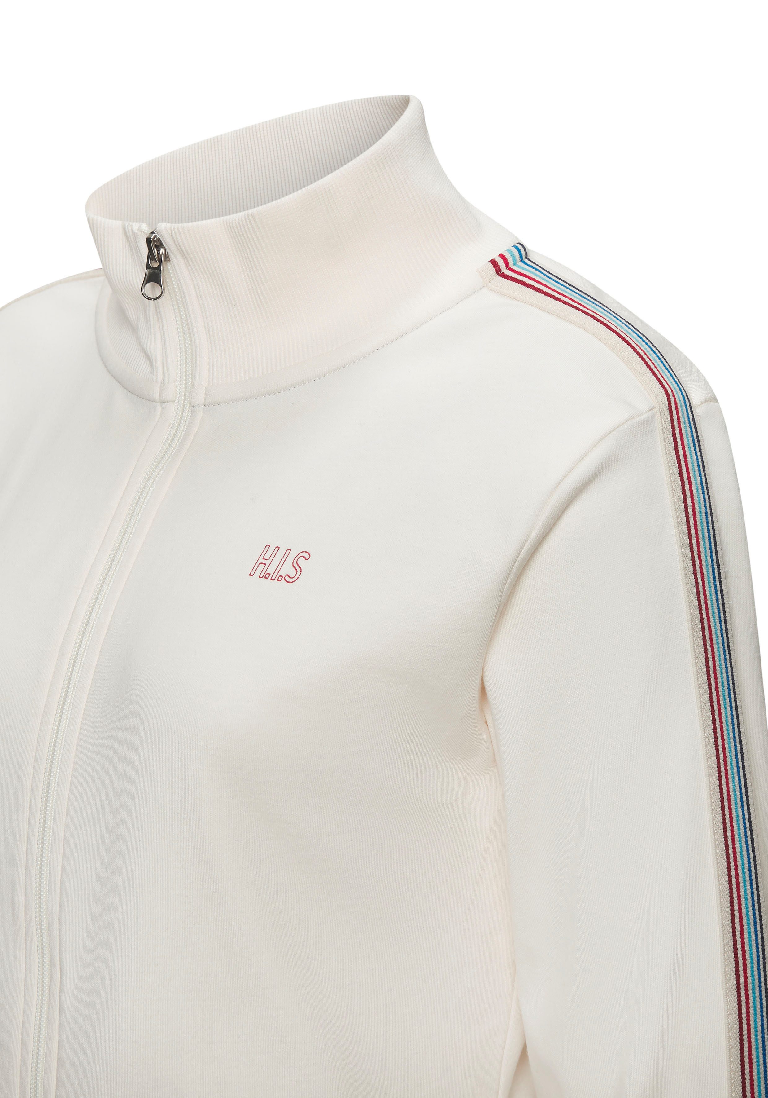 H.I.S Sweatvest met gestreepte tape aan de mouwen
