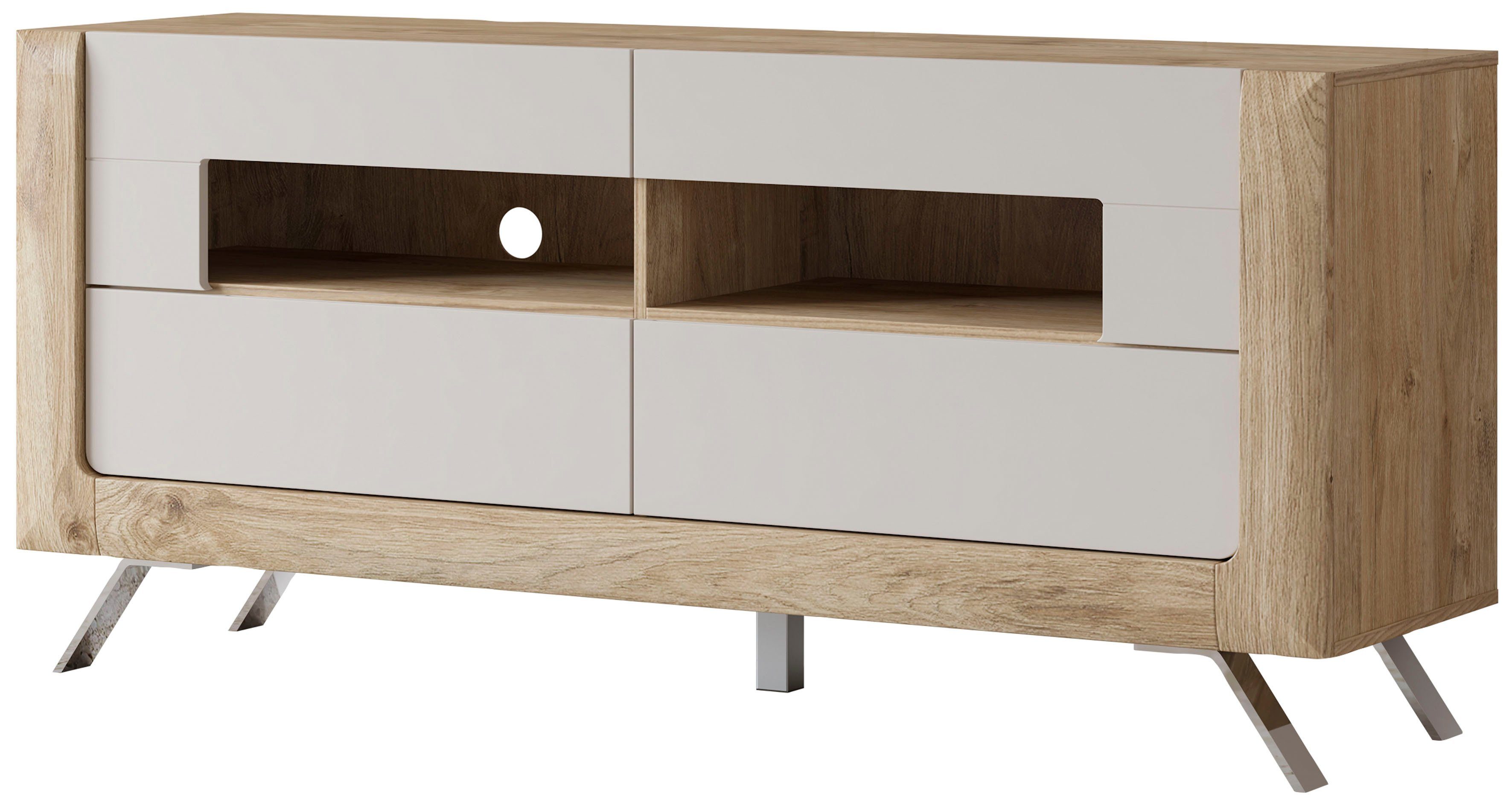 Leonique Tv-meubel Kasai Breedte 160,5 cm, met 2 laden