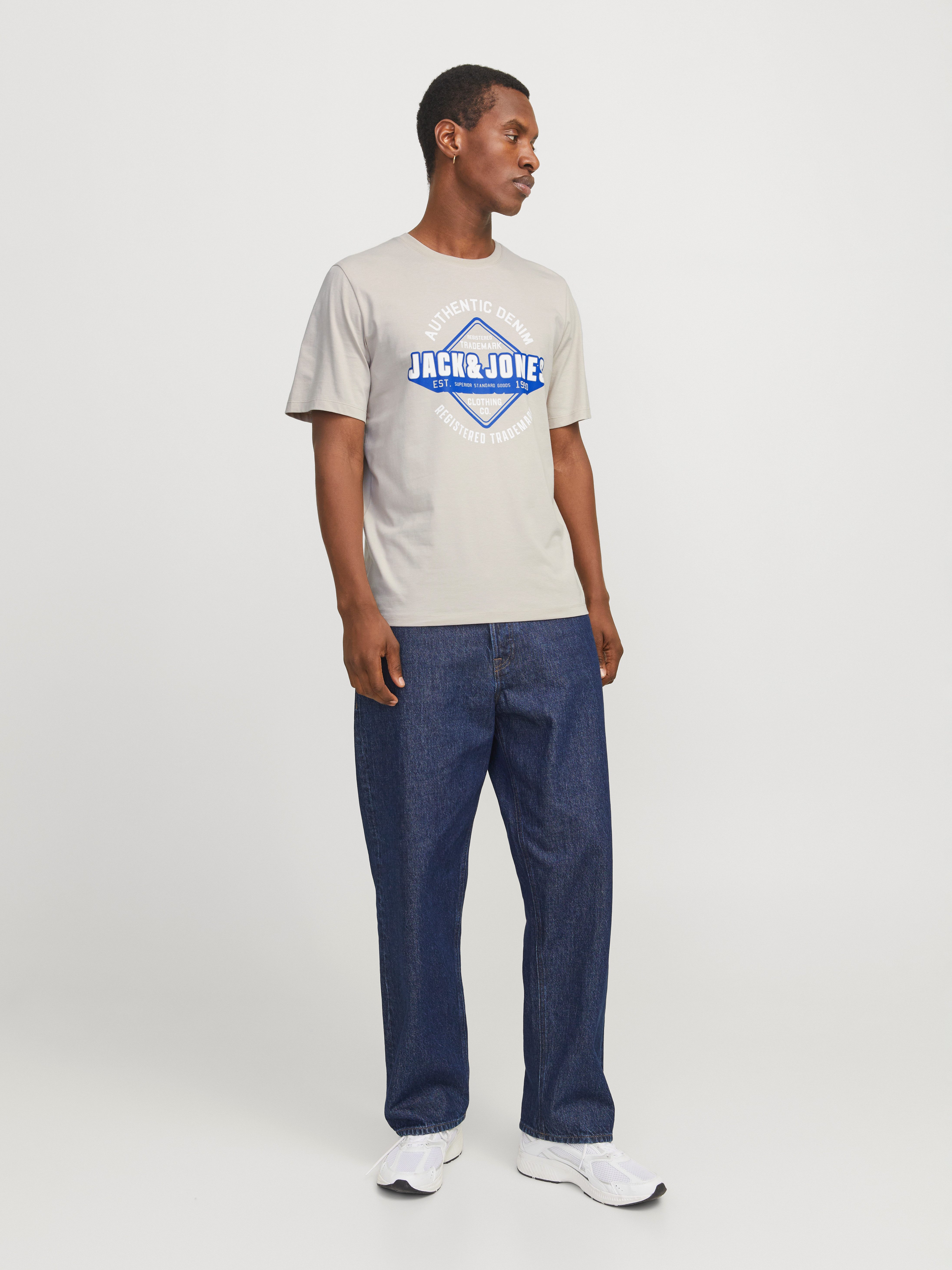 Jack & Jones Shirt met ronde hals JJELOGO TEE SS O-NECK 2 COL SS25 SN
