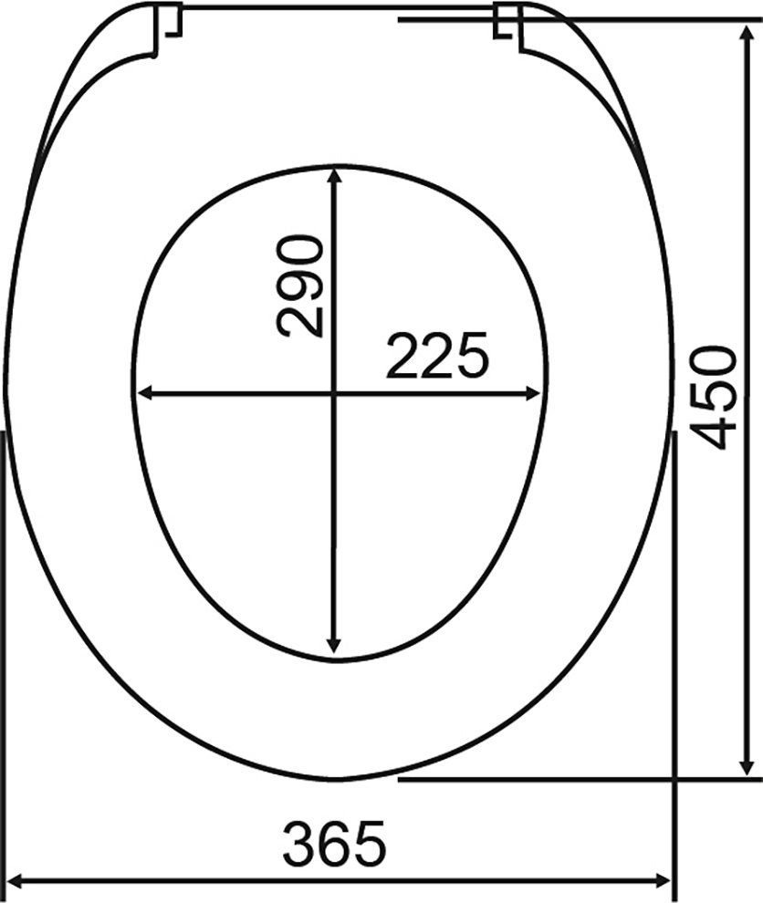 WENKO Toiletzitting Beach High Gloss (1 stuk)