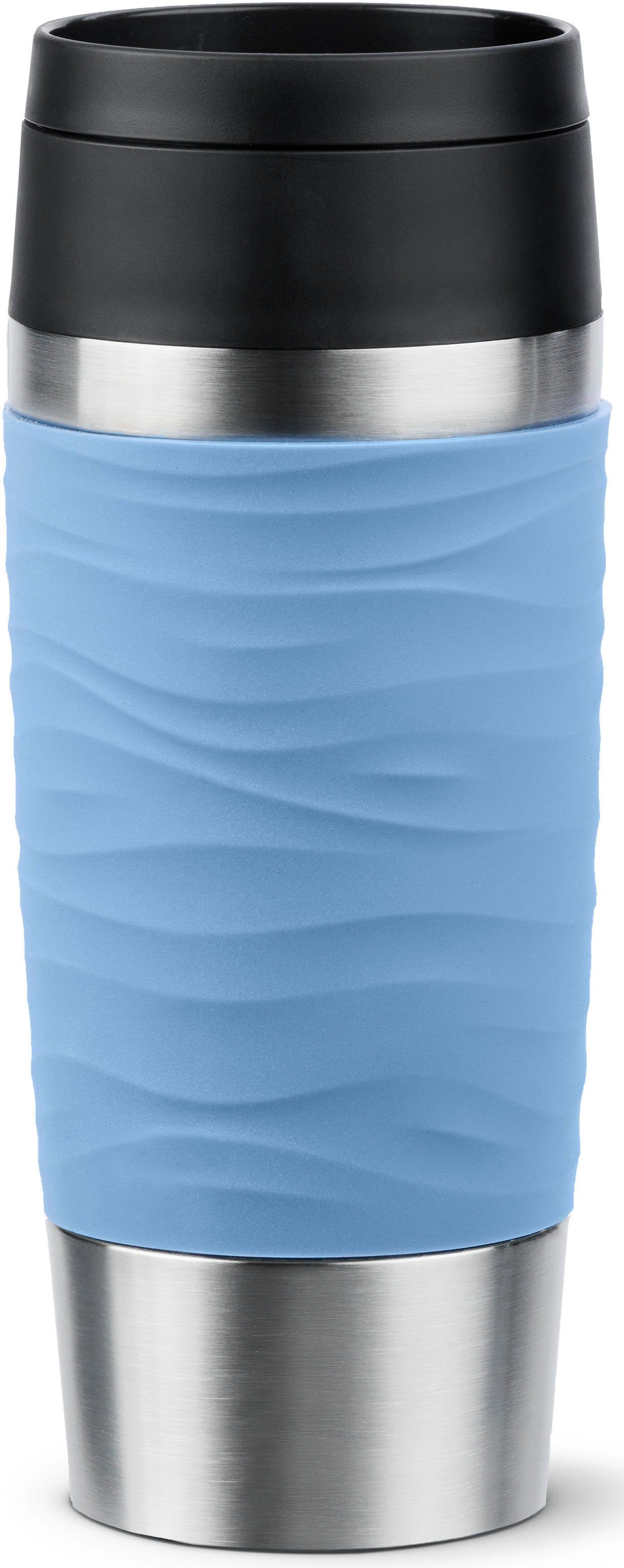 Emsa Thermosbeker Travel Mug Classic Wave 100% dicht, vaatwasserbestendig, 360° drinkopening