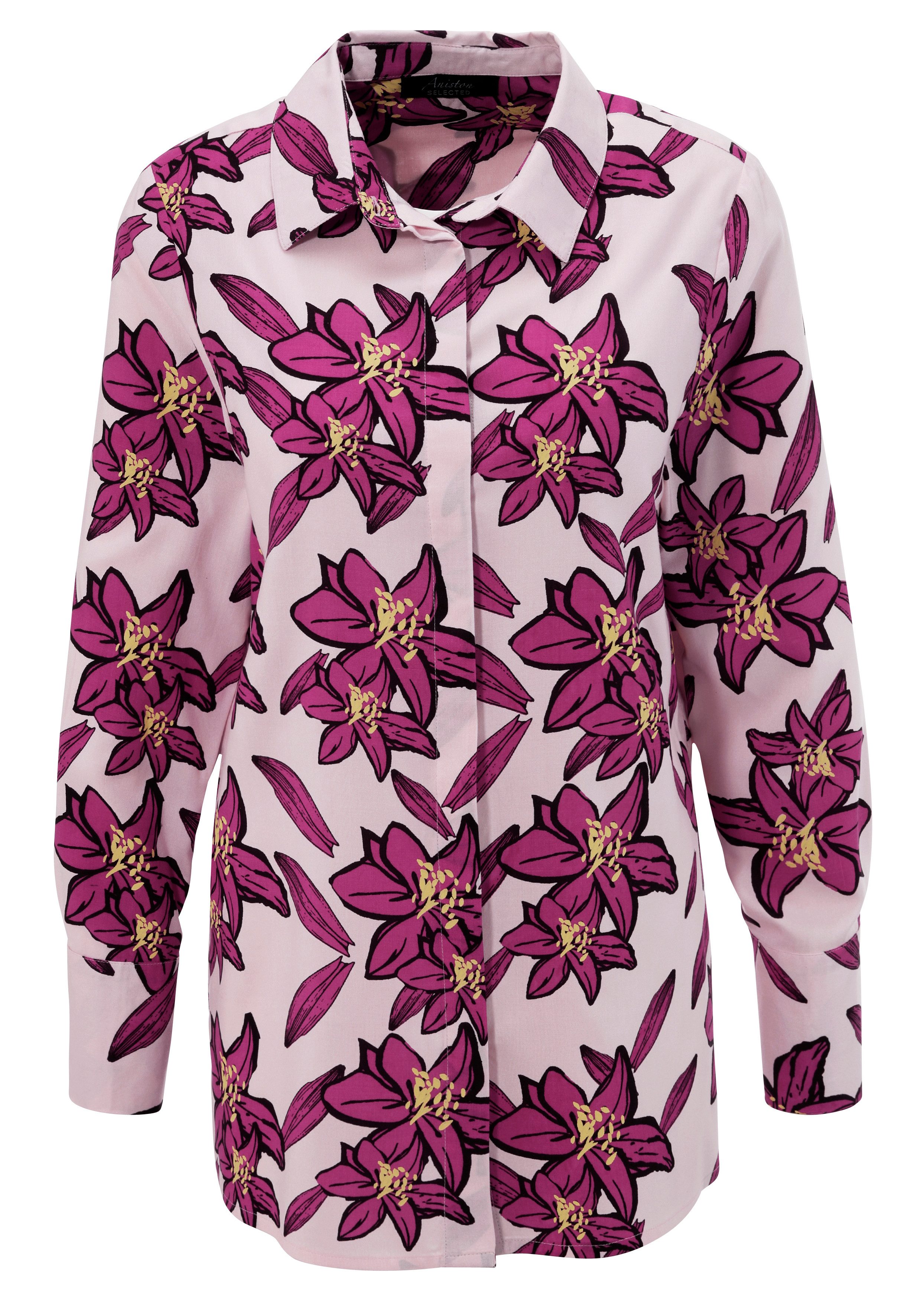 Aniston SELECTED Overhemdblouse met schilderachtige grote bloemenprint - nieuwe collectie