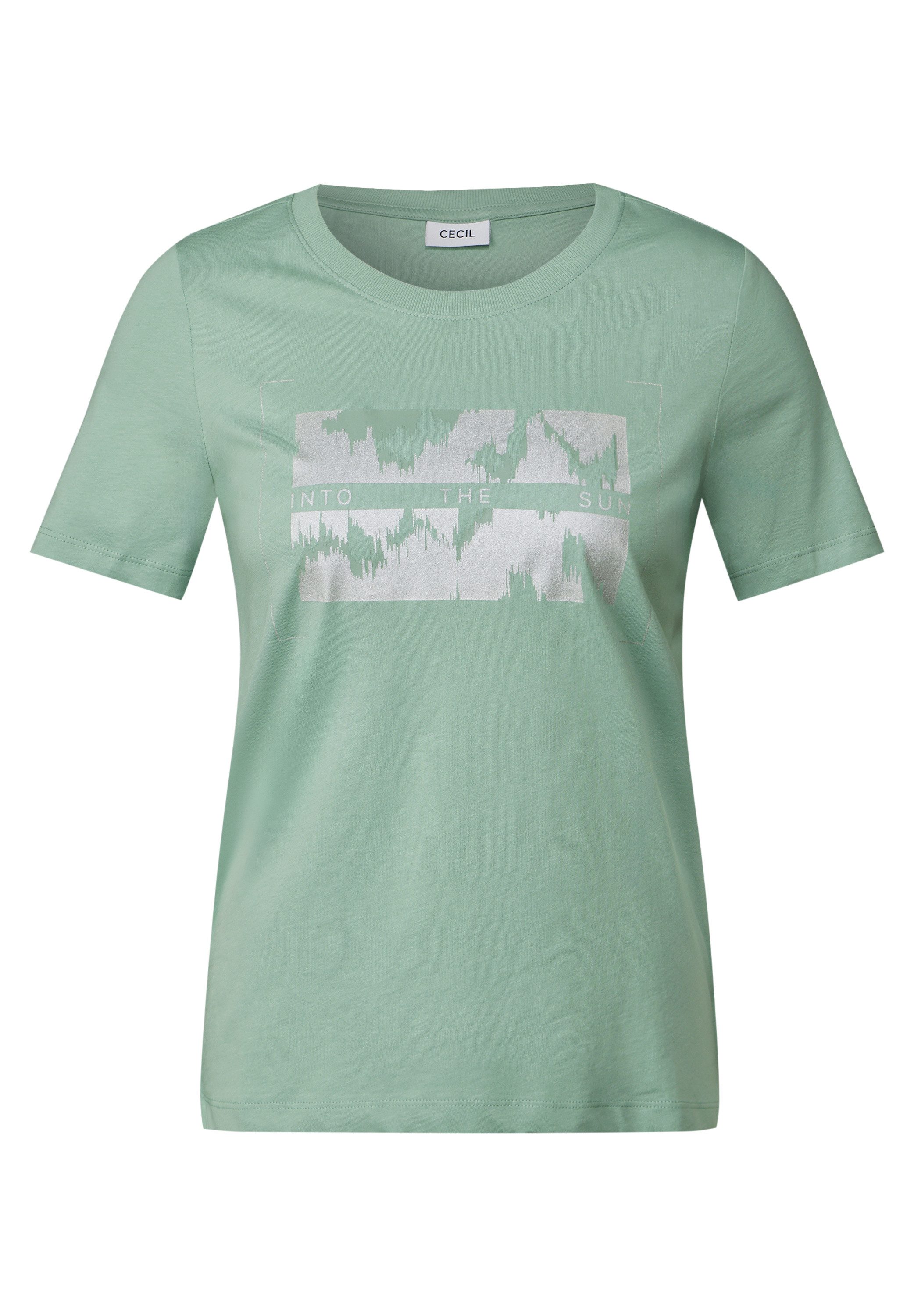 Cecil T-shirt met folieprint