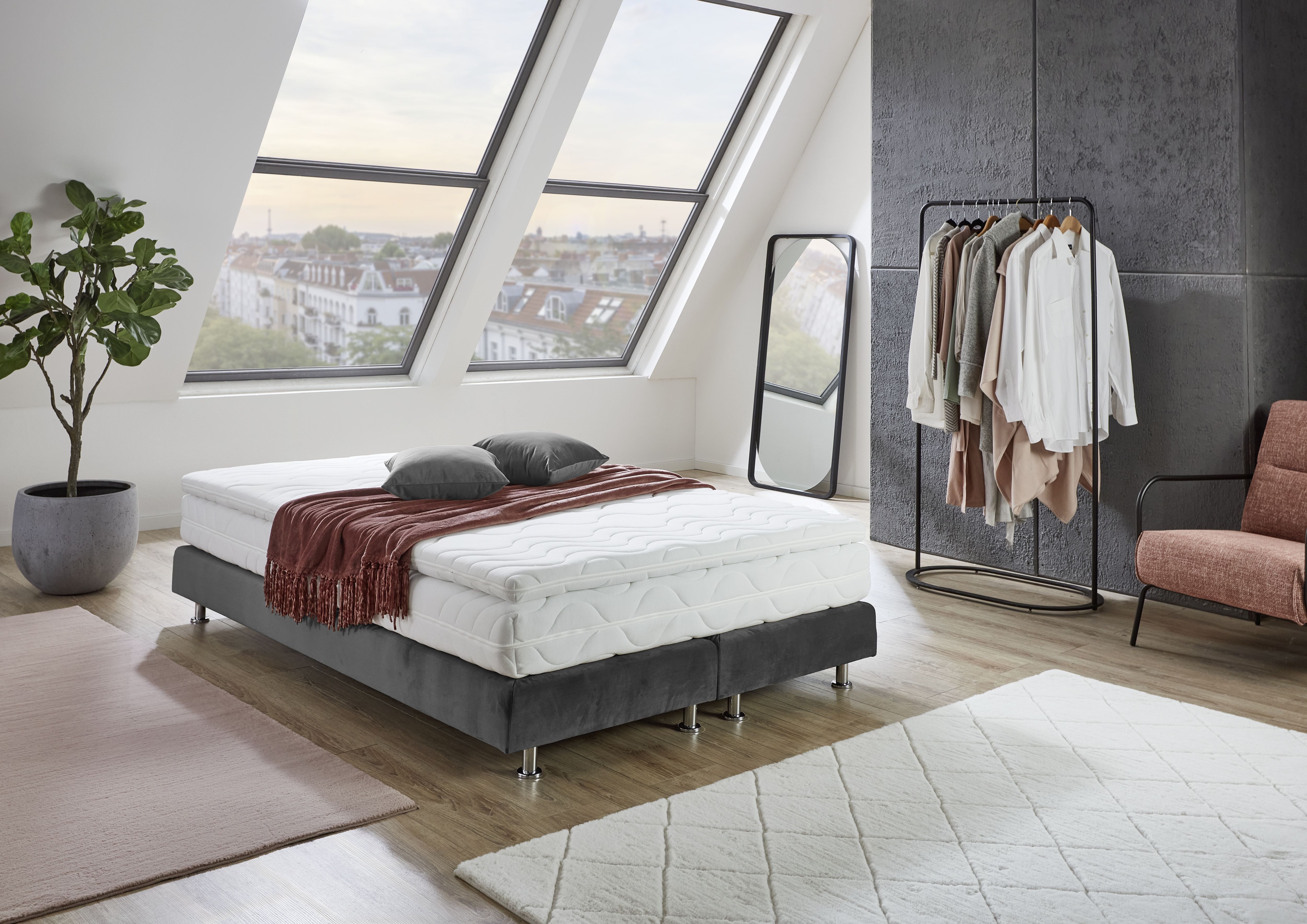Westfalia Polsterbetten Boxspring NAGOYA selecteerbaar met en zonder topper, verkrijgbaar in h2, h3 en h4