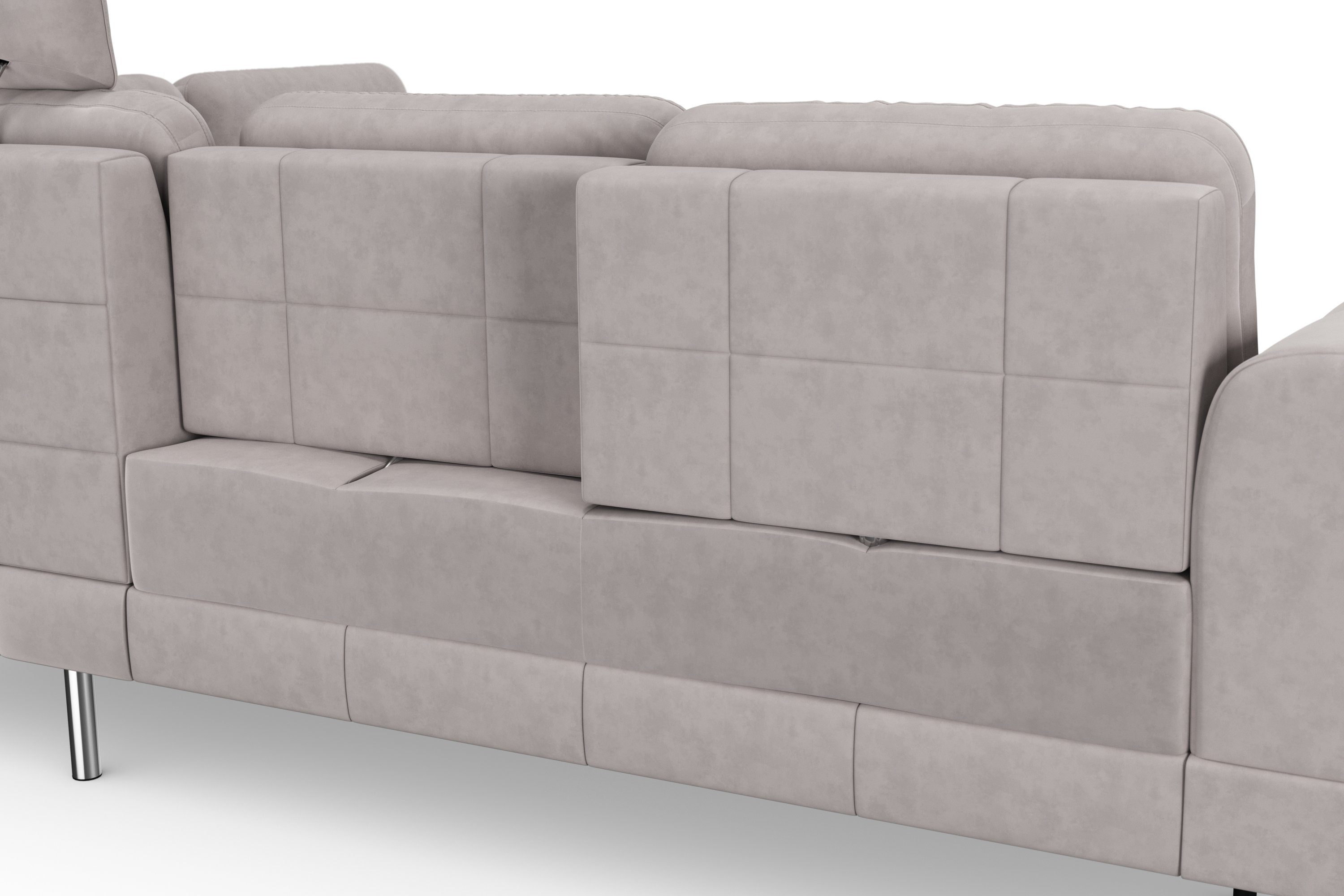 sit&more Hoekbank Bendigo L-vorm inclusief zitdiepteverstelling, bodemvrijheid 15 cm, in 2 pootkleuren