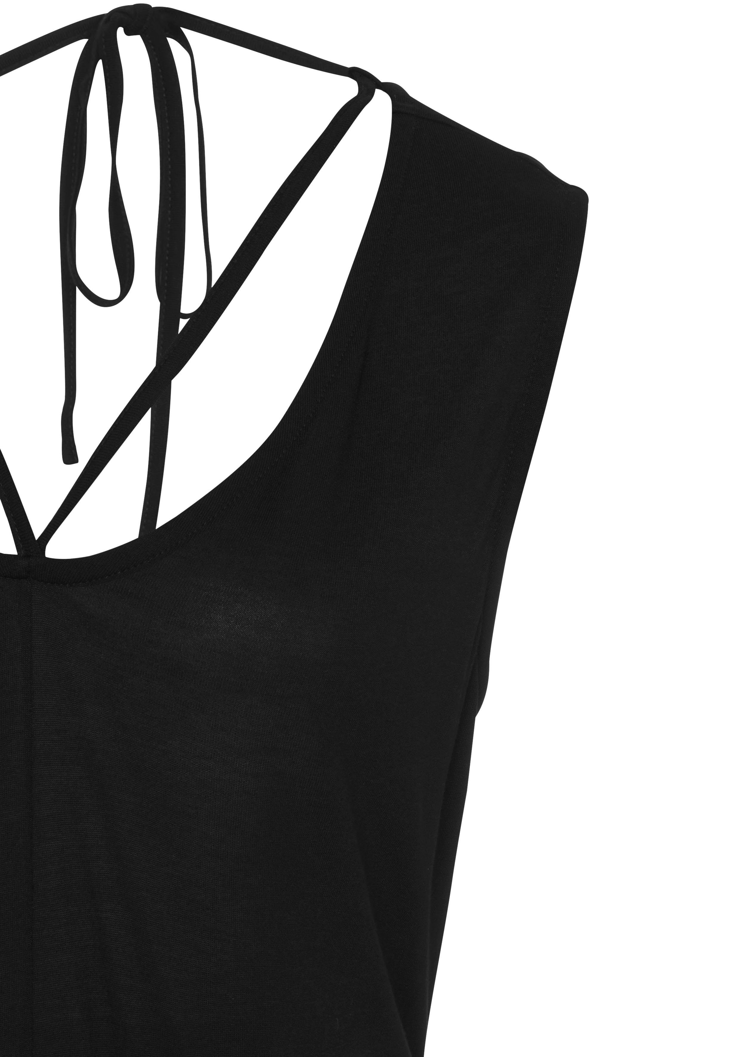 Buffalo Maxi-jurk met sierbandjes en split, zomerjurk, strandjurk
