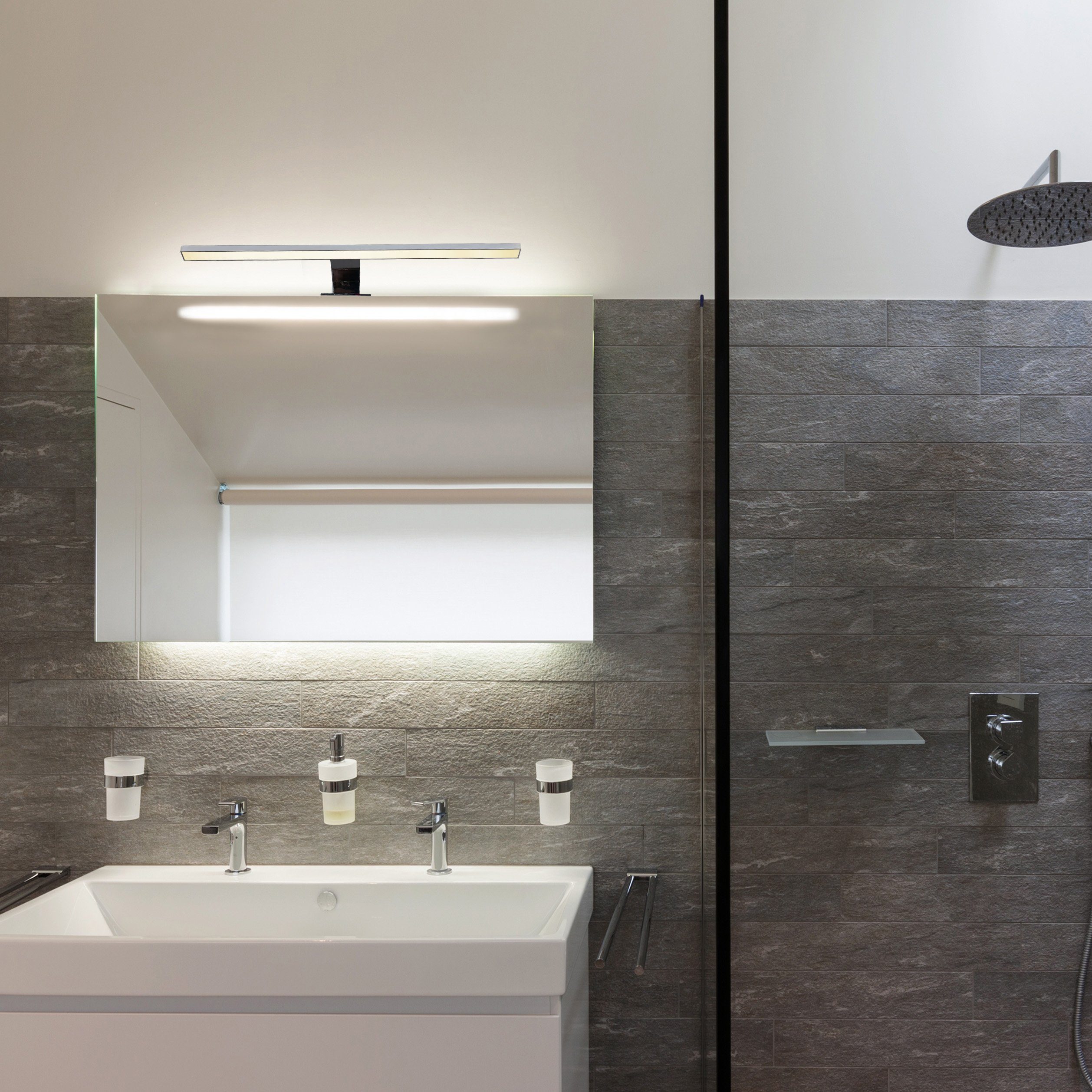 B.K.Licht Spiegellamp Carina LED, badkamer, verlichting, spiegel-lamp, IP44, make-up licht
