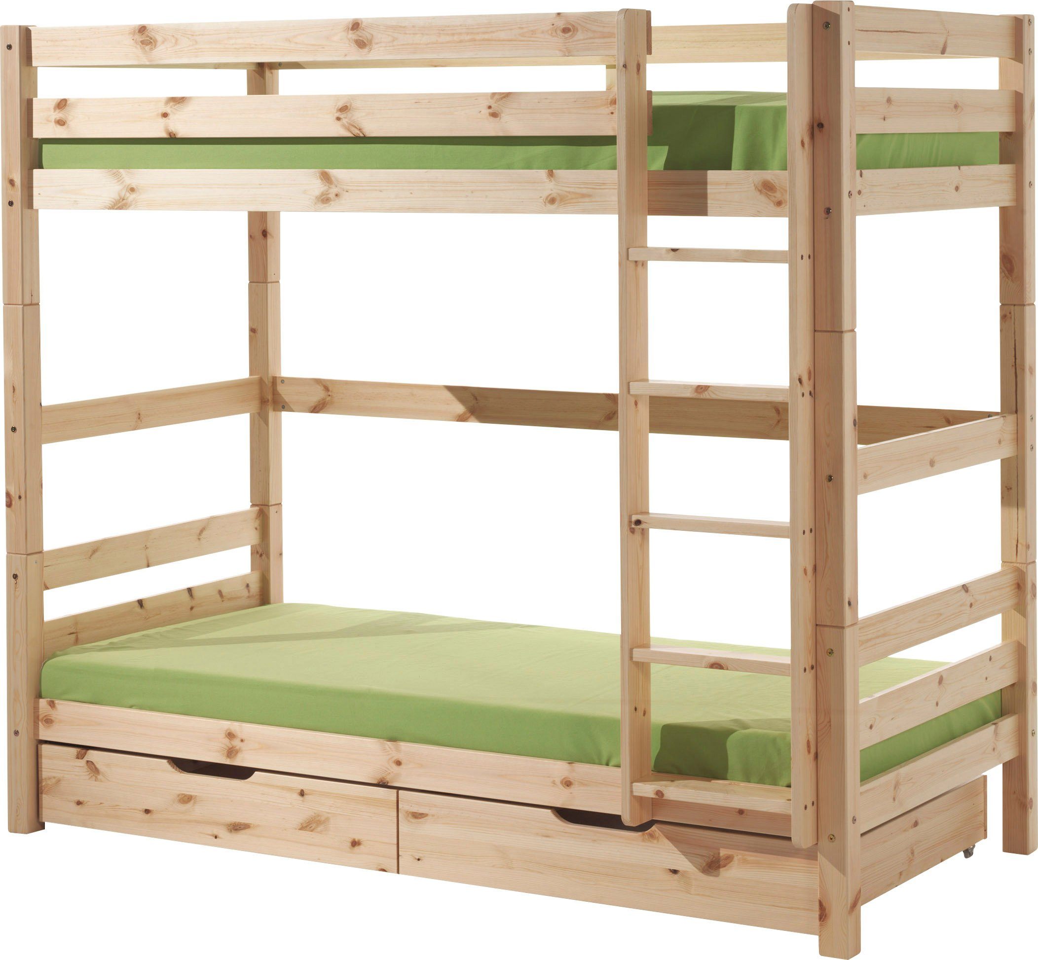 Vipack Stapelbed Pino, incl. lattenbodem, ladder en valbeveiliging