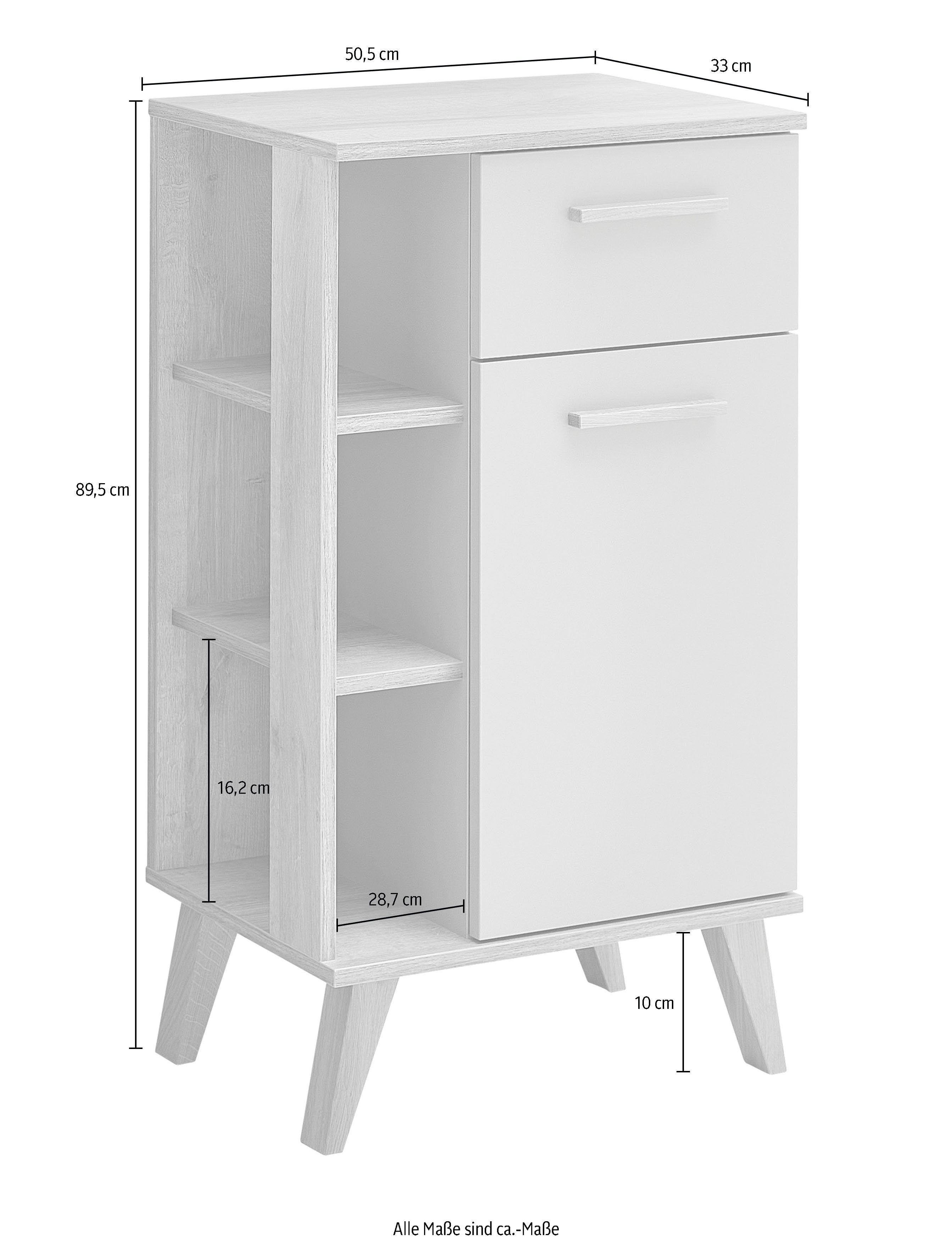 Saphir Badkamerserie Quickset 5-delig, wastafelonderkast met led-spiegelkast Onderkast, hangend kastje, halfhoge kast, inclusief deurdemper, 6 deuren (5-delig)