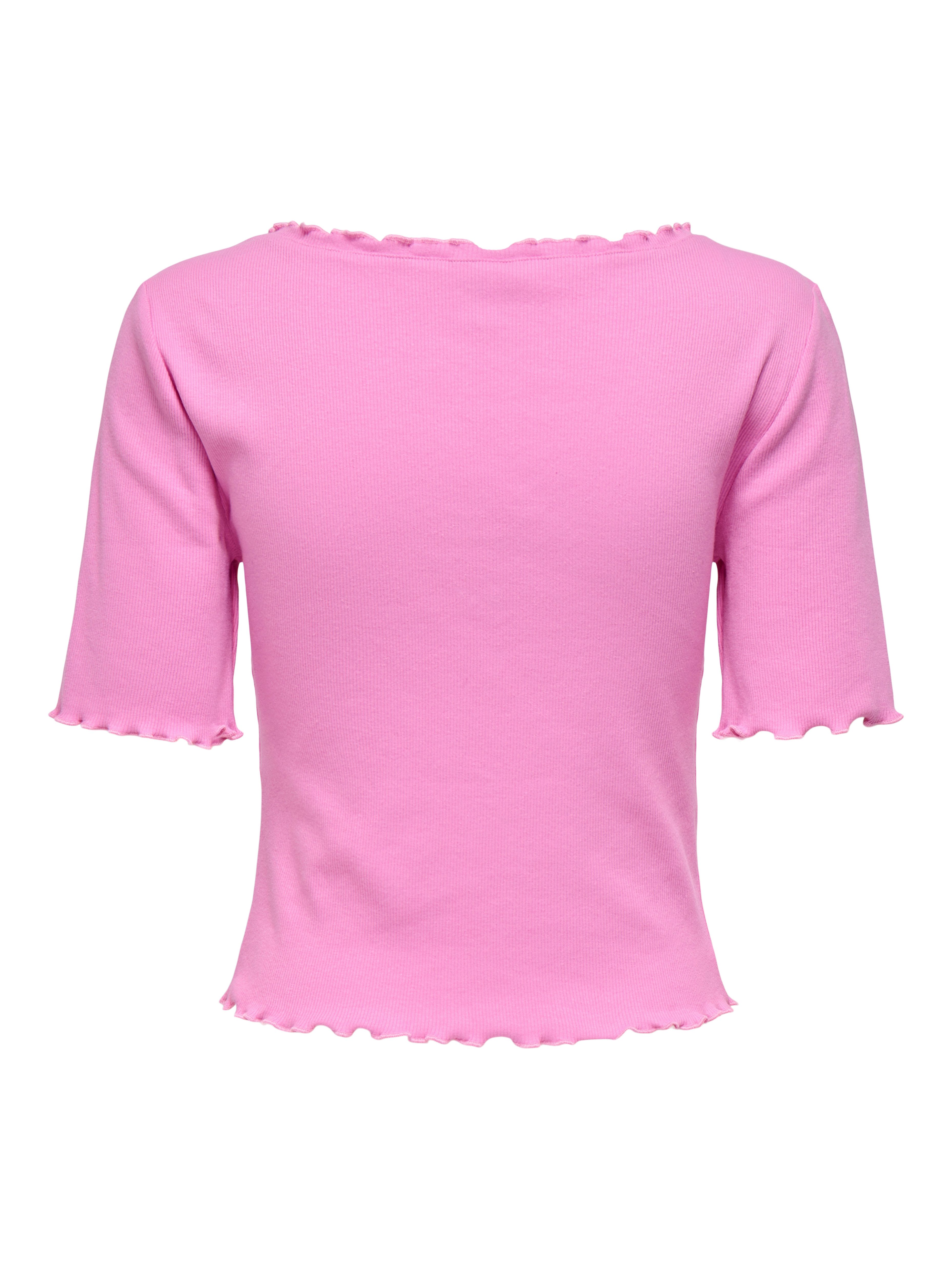 Only Shirt met korte mouwen ONLLAILA S/S BUTTON TOP JRS