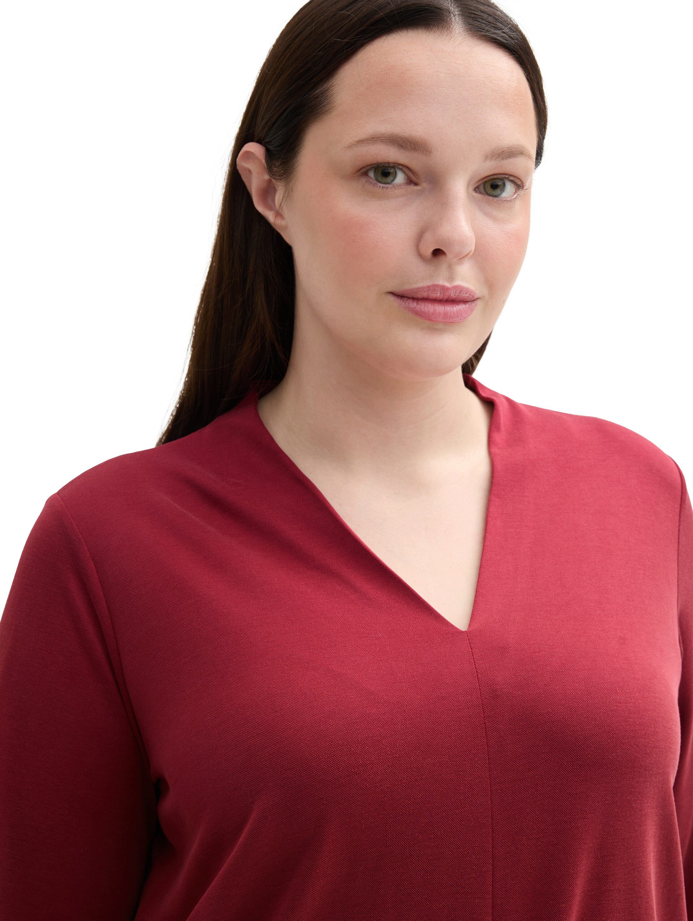 TOM TAILOR MY TRUE ME Shirt met lange mouwen met v-hals