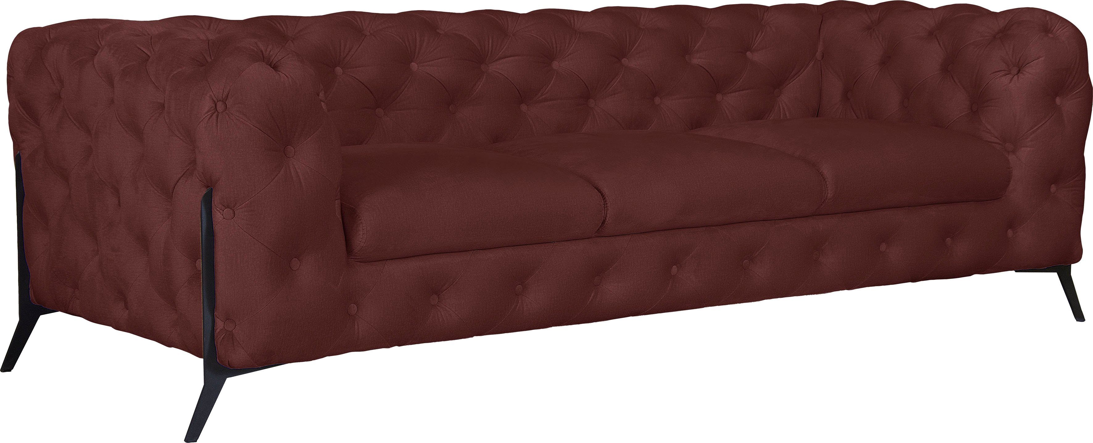 Leonique Chesterfield-bank Amaury luxueuze capitonnage, moderne chesterfield look, kleur van de poten ter keuze