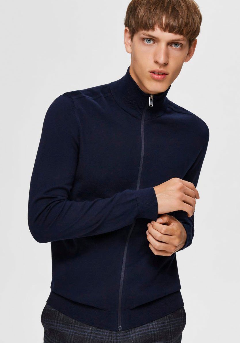 SELECTED HOMME Vest SLHBERG FULL ZIP CARDIGAN NOOS