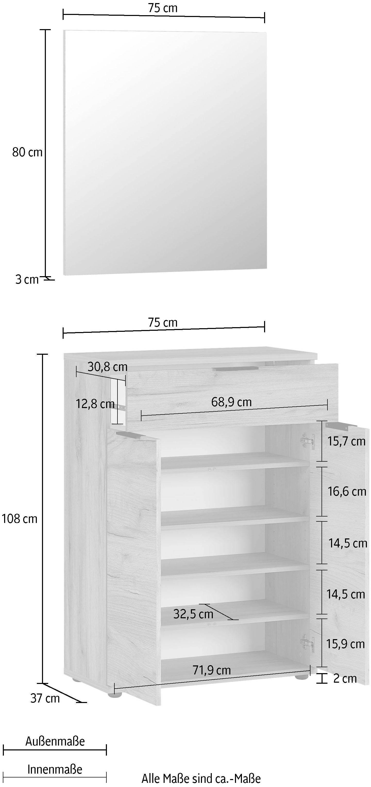 GERMANIA Halmeubelset GW-FREMONT (set, 2-delig)