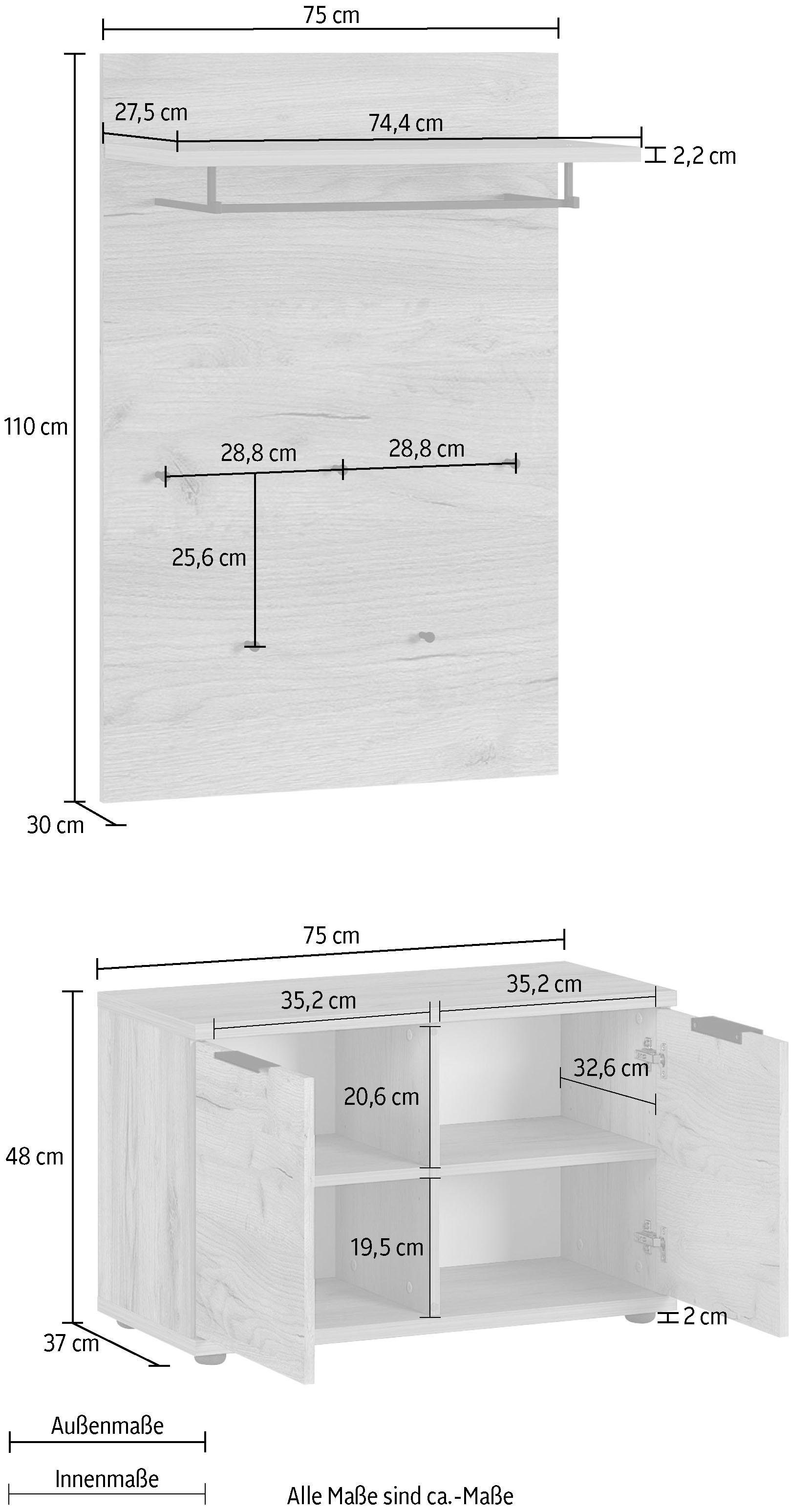 GERMANIA Halmeubelset GW-FREMONT (set, 2-delig)