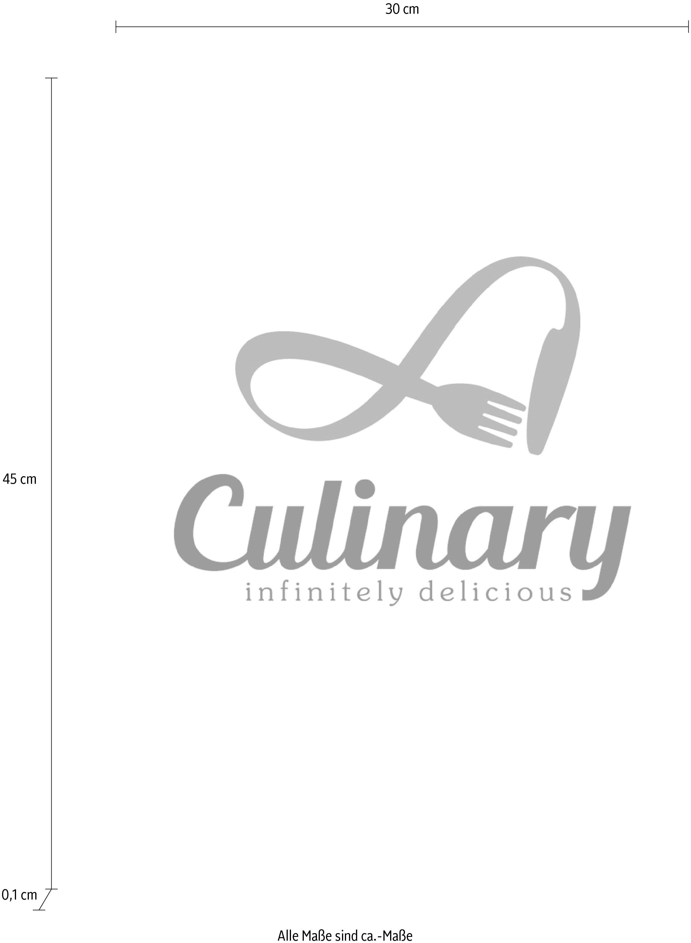 queence Sierobject voor aan de wand Culinary Stalen bord, blikken bord, spreuk, grappig, wanddecoratie, retro, 20x30cm