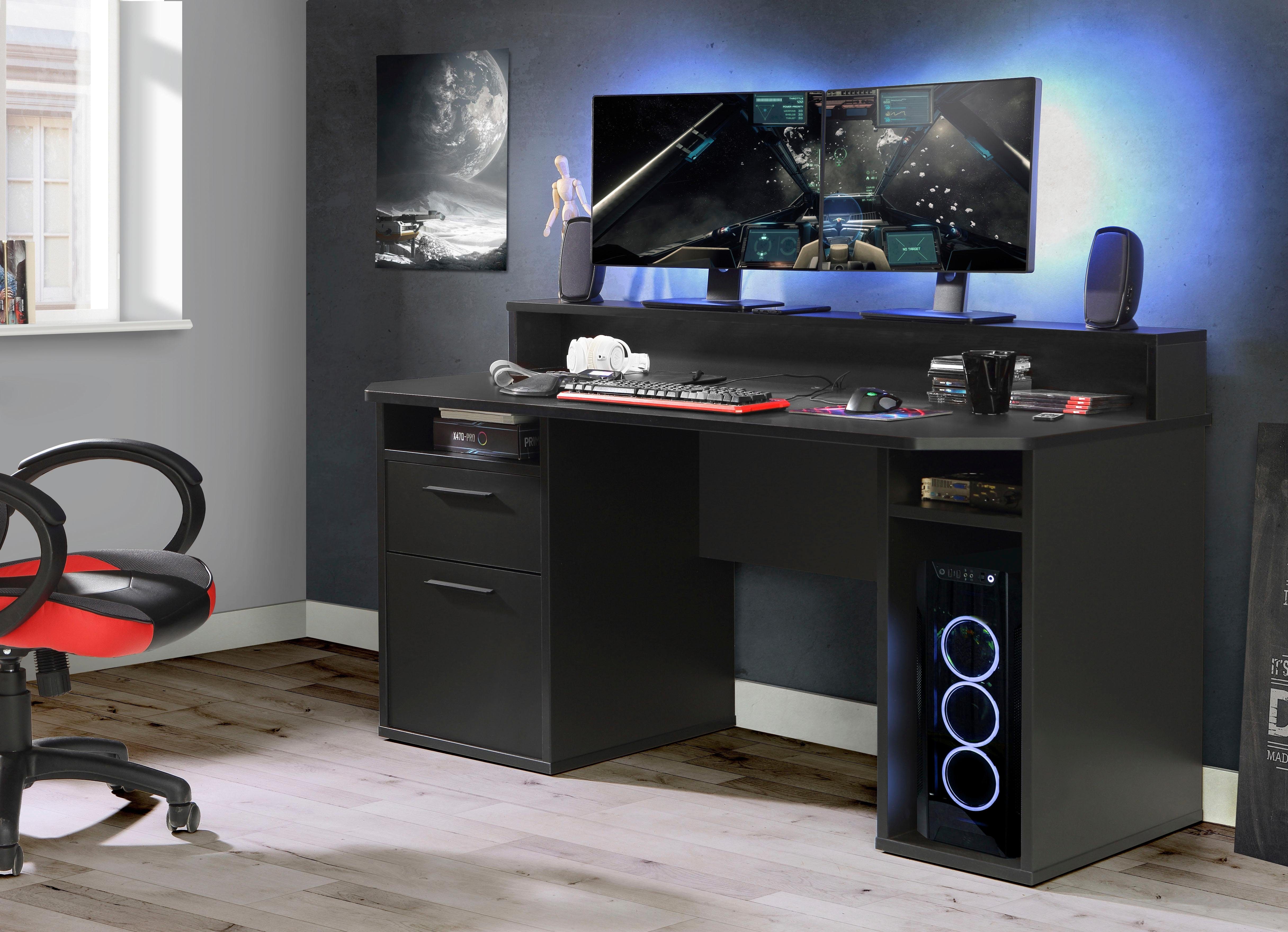 FORTE Gamingtafel Tezaur optioneel met rgb-verlichting