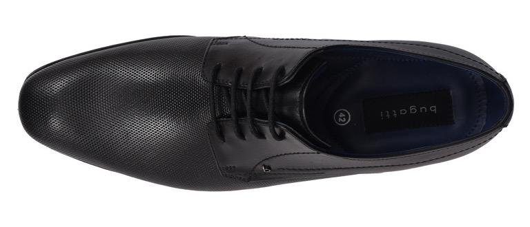 Bugatti Veterschoenen met elegante, fijne embossing, casual schoen, lage schoen, veterschoen