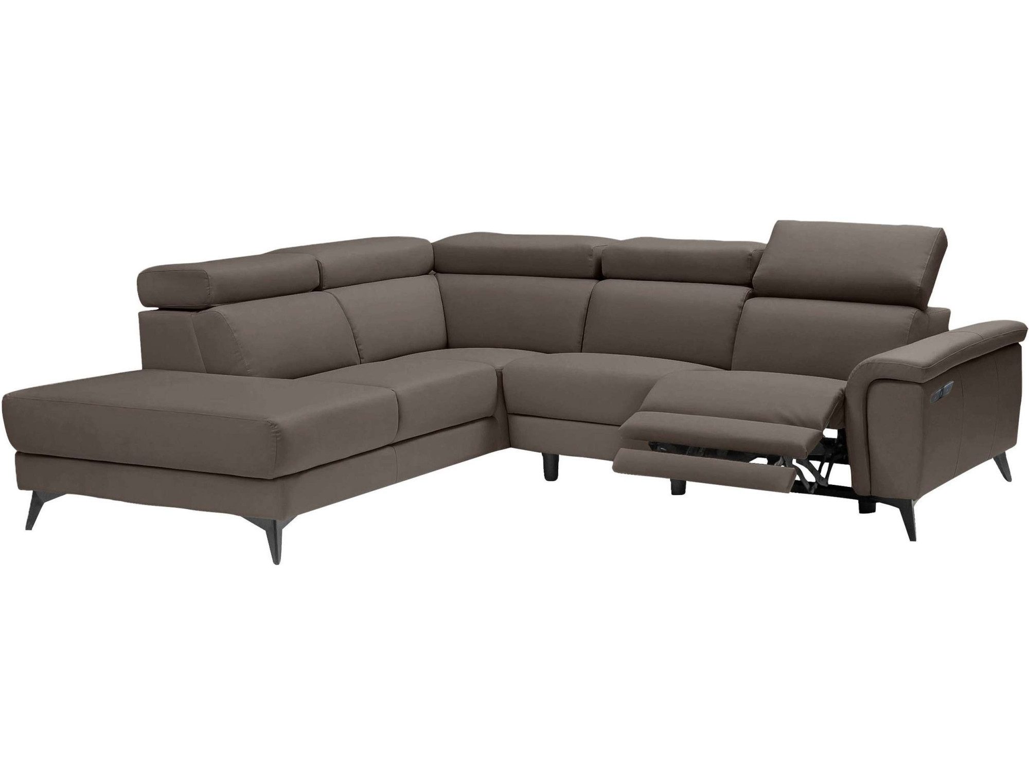 Places of Style Hoekbank Marita met elektrische relaxfunctie in de zitting en usb-aansluiting