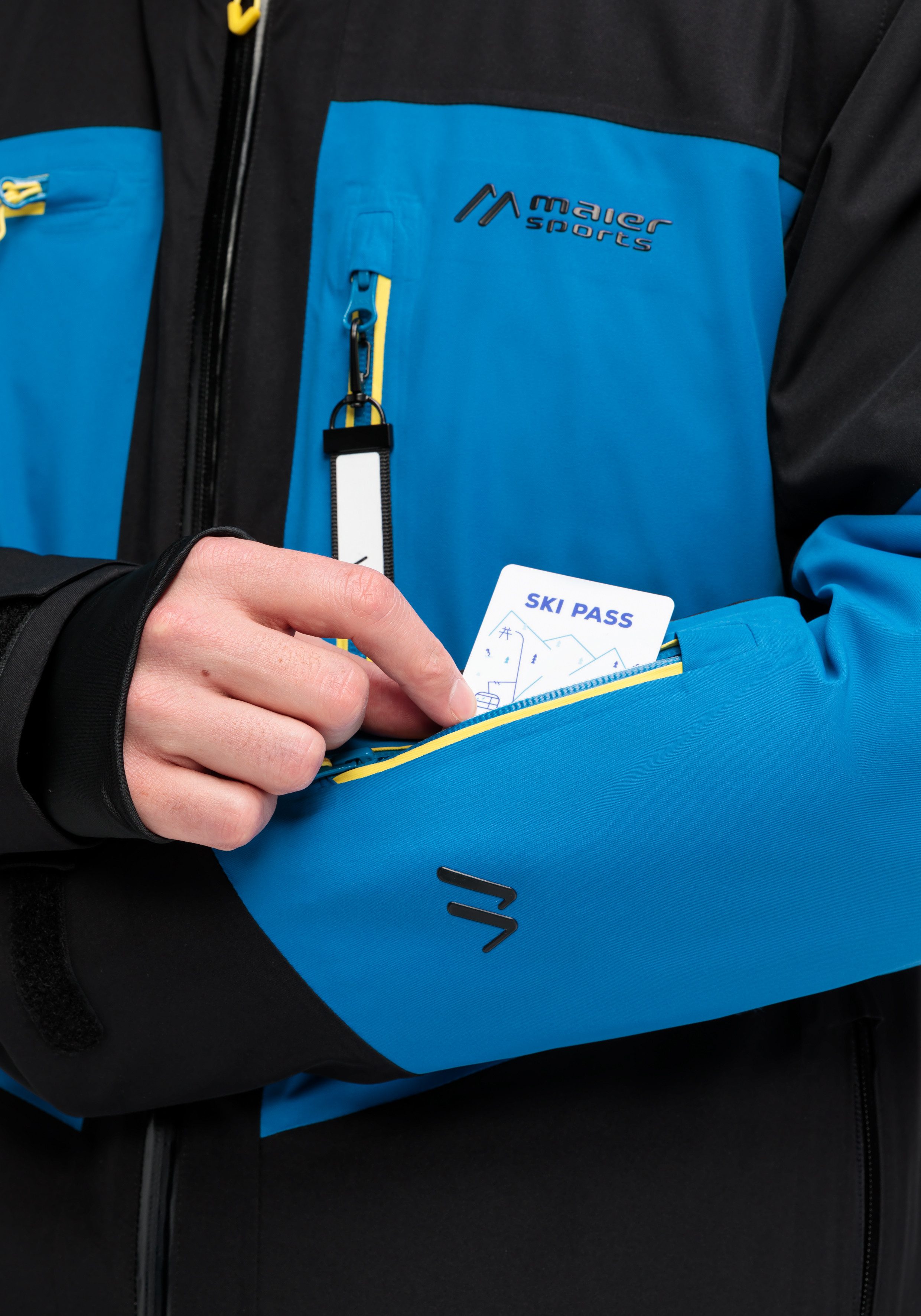 Maier Sports Ski-jack Beskid Heren winterjack met ritszakken en capuchon waterdicht