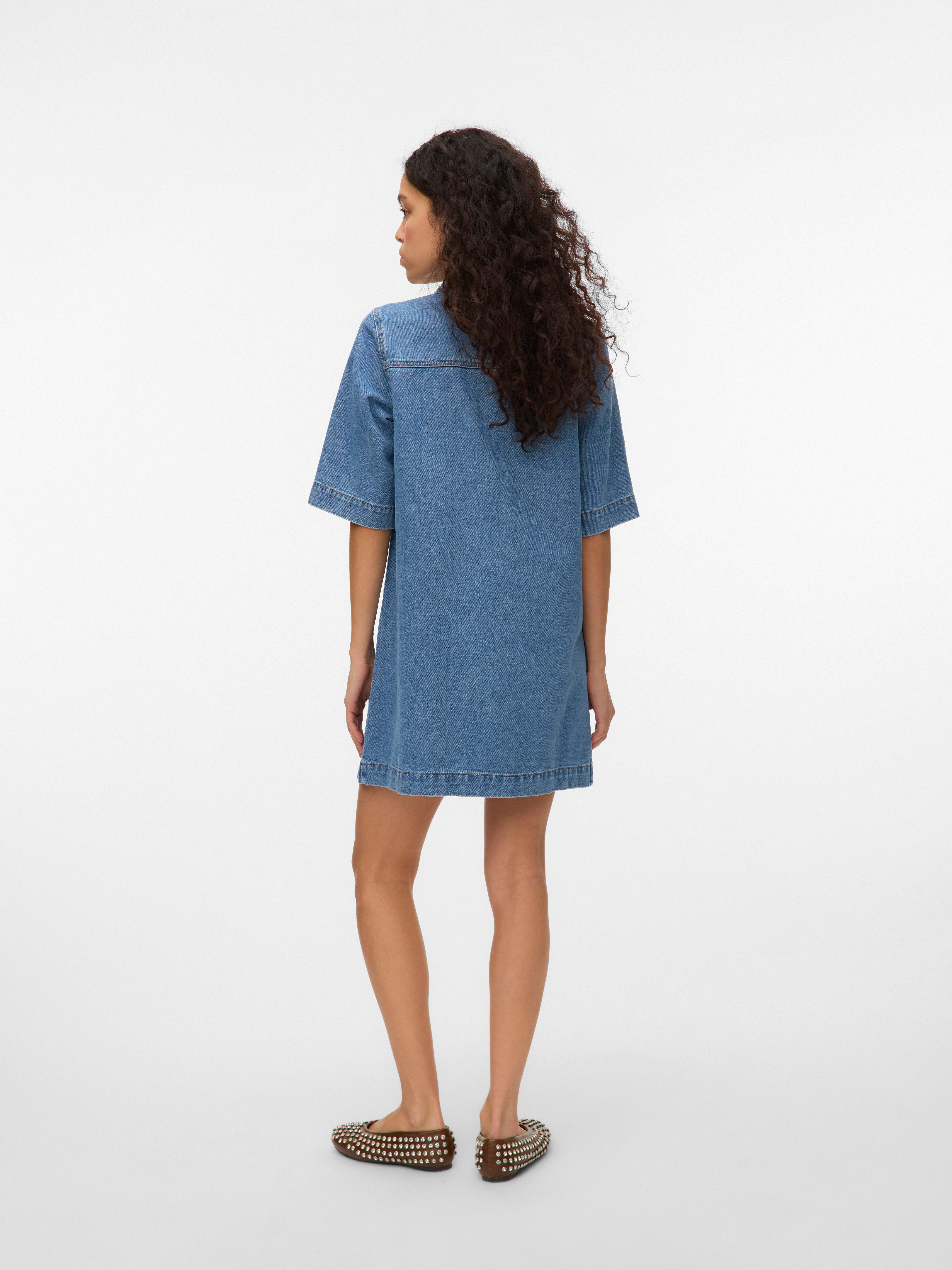 Vero Moda Jeans jurk VMFENJA 2/4 SHORT DENIM DRESS GA NOOS