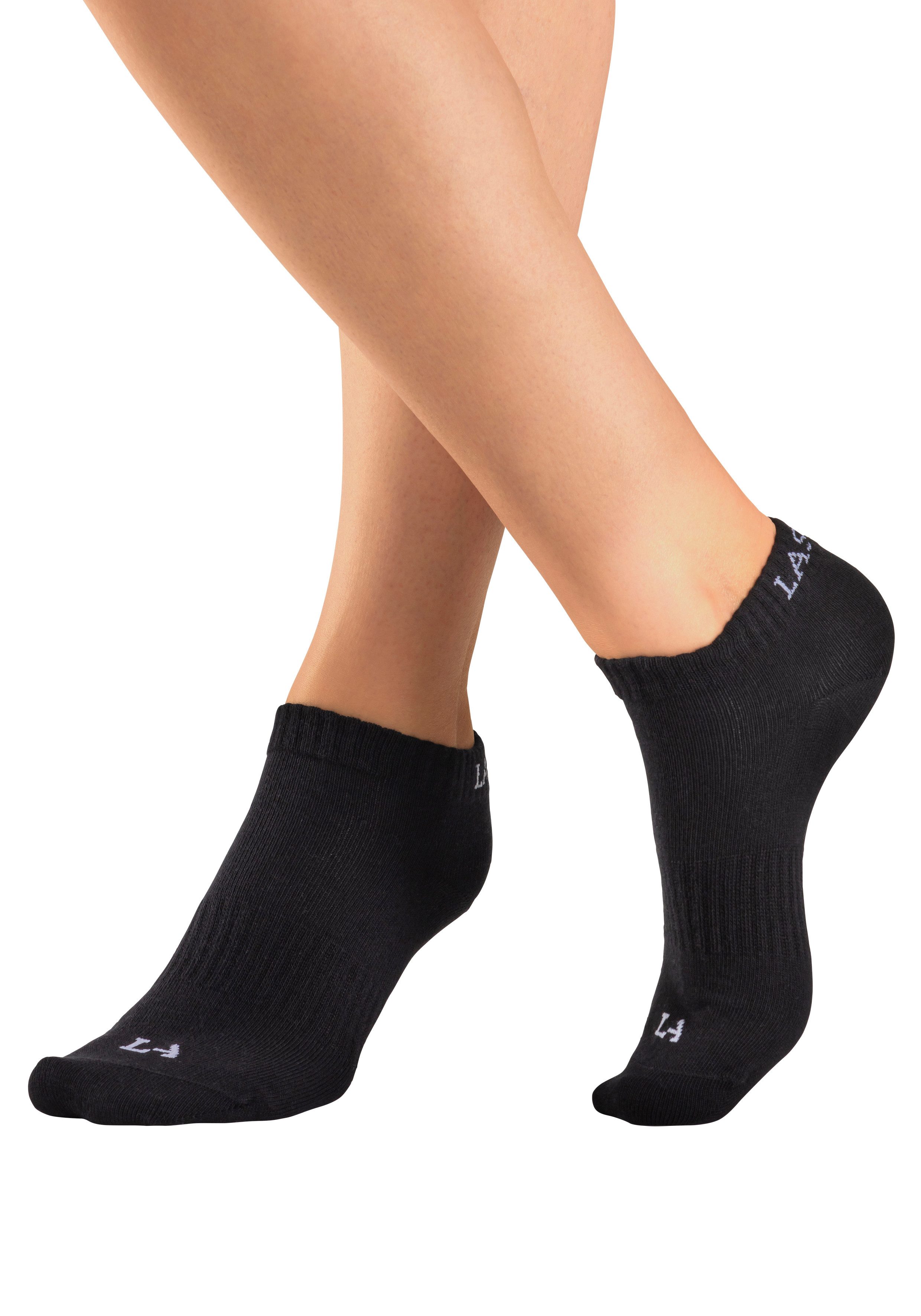 active by Lascana Sneakersokken met ingebreid merklogo (set, 6 paar)