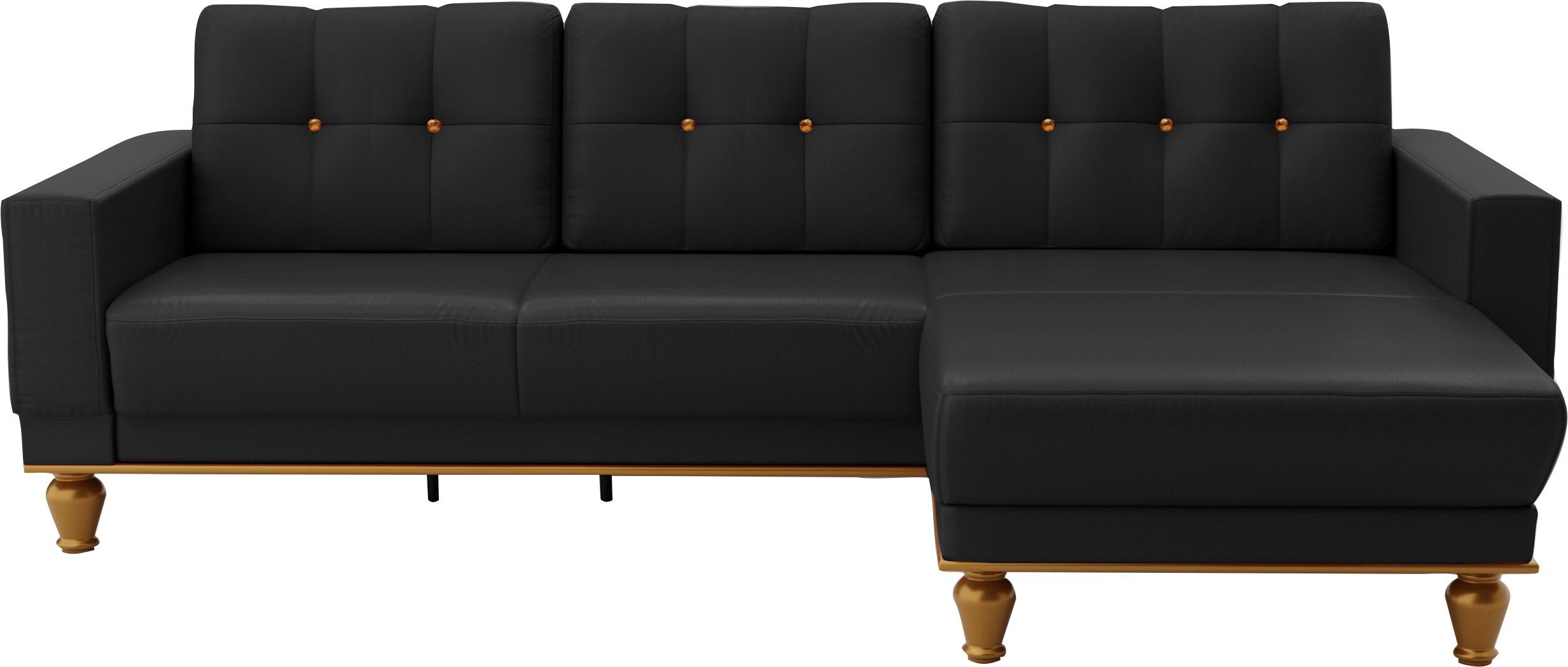 sit&more Hoekbank Orient 5 L-vorm met strassteentjes, naar keuze met slaapfunctie en bedkist