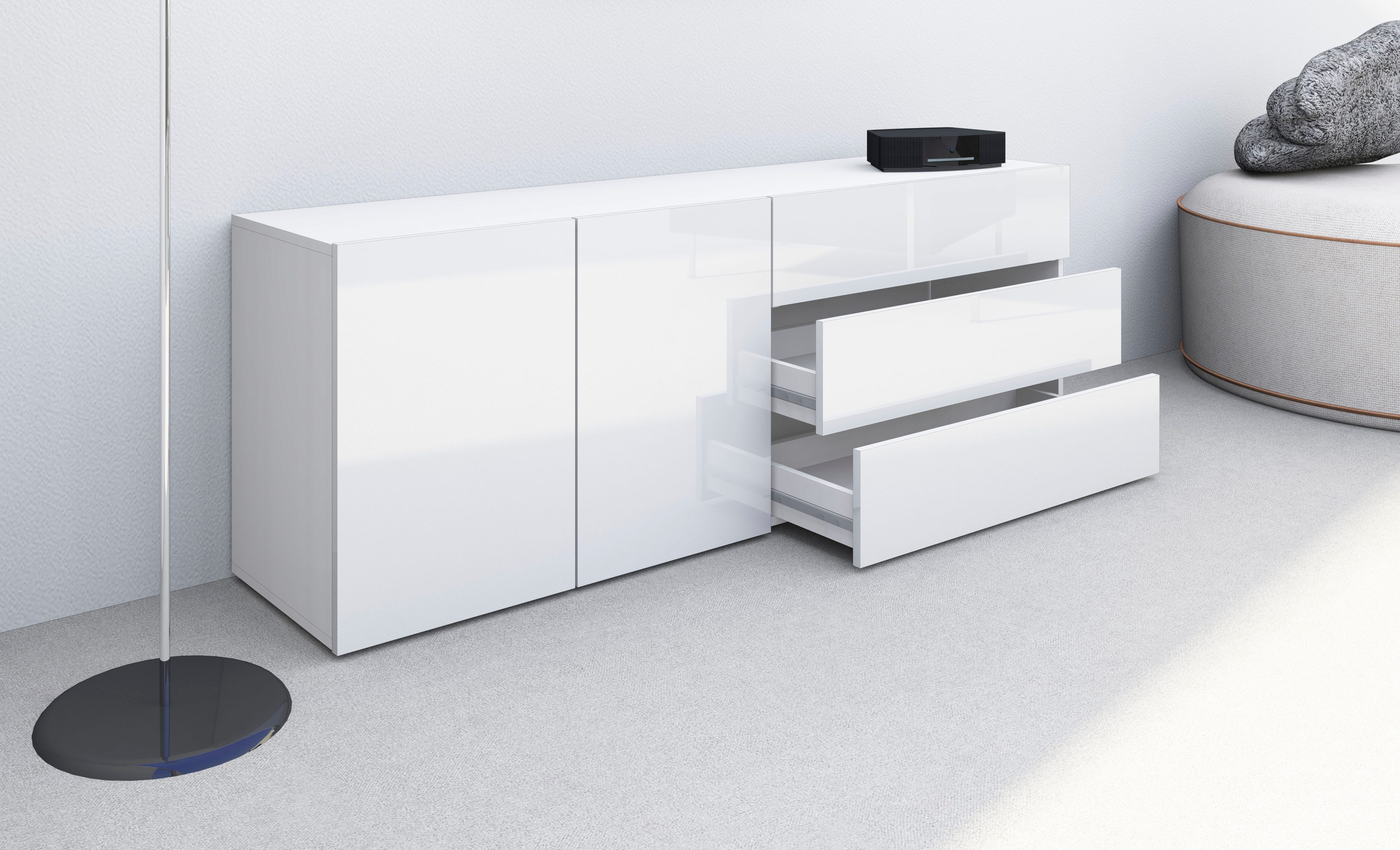 borchardt Möbel Dressoir Sophia Breedte 152 cm, staand en hangend te monteren