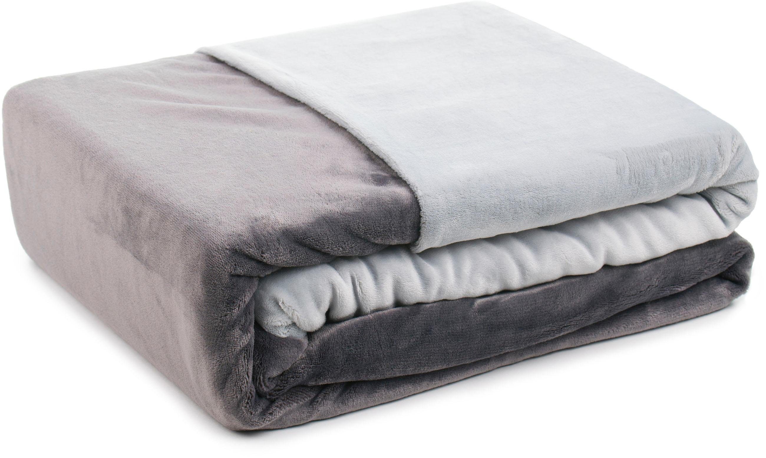 Gözze Tweezijdig te gebruiken overtrekset Superpluis in mt. 135x200 of 155x220 cm Fleece behaaglijk warm in de winter, dekbedovertrek met reversible-look (2-delig)