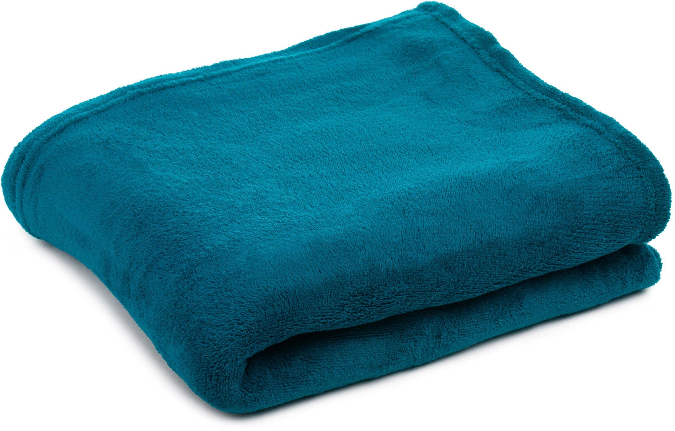 Gözze Plaid Color in eenvoudige unikleur, knuffeldeken