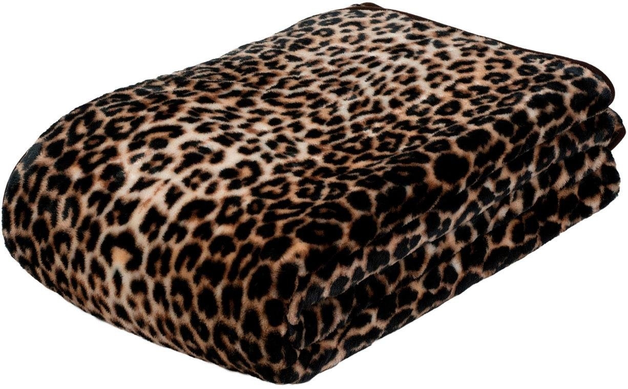 solidariteit kas ontslaan Gözze Deken Leopard met geprint motief online shoppen | OTTO
