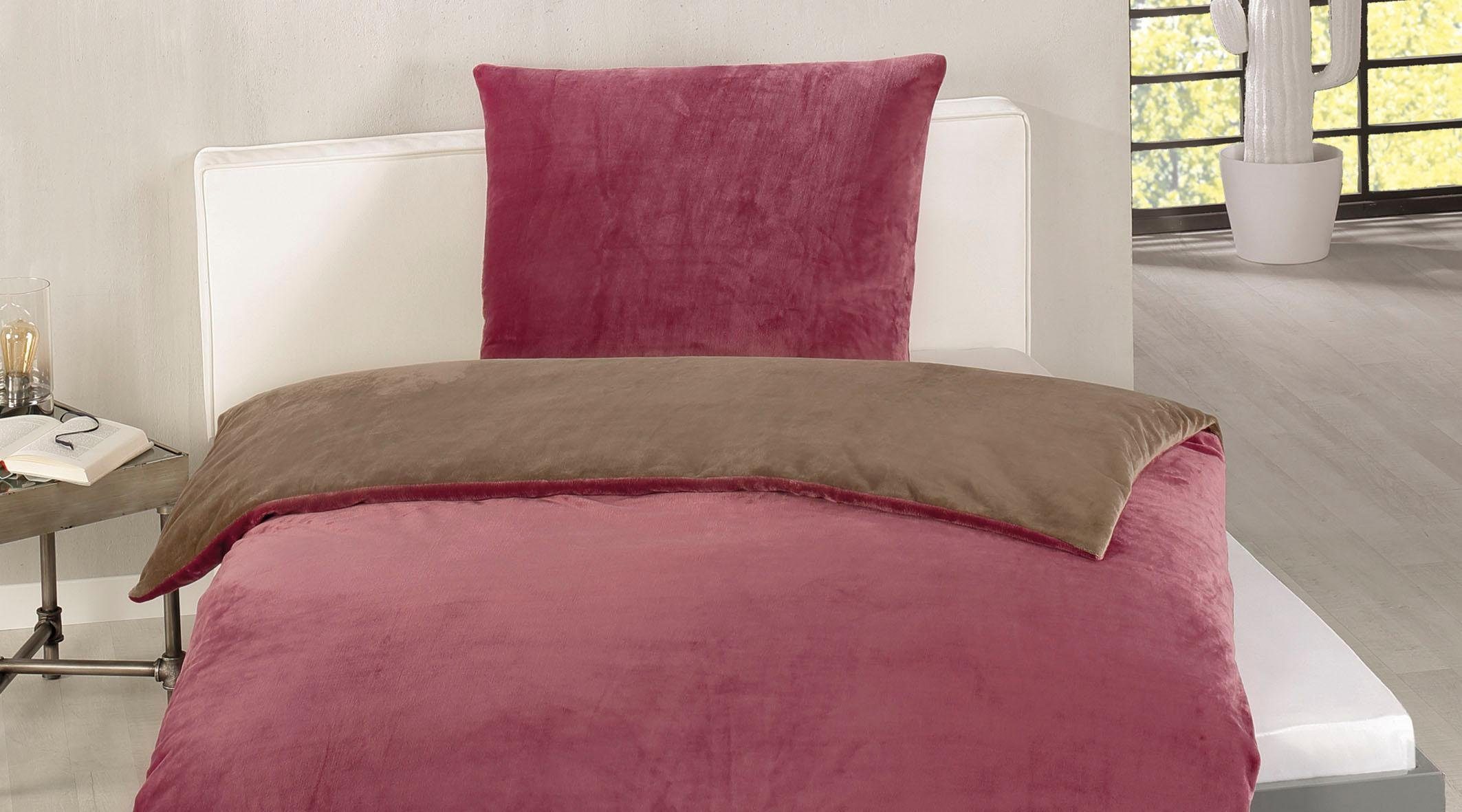 Gözze Tweezijdig te gebruiken overtrekset Superpluis in mt. 135x200 of 155x220 cm Fleece behaaglijk warm in de winter, dekbedovertrek met