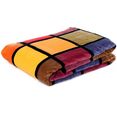 goezze deken antigua met een moderne cheque multicolor