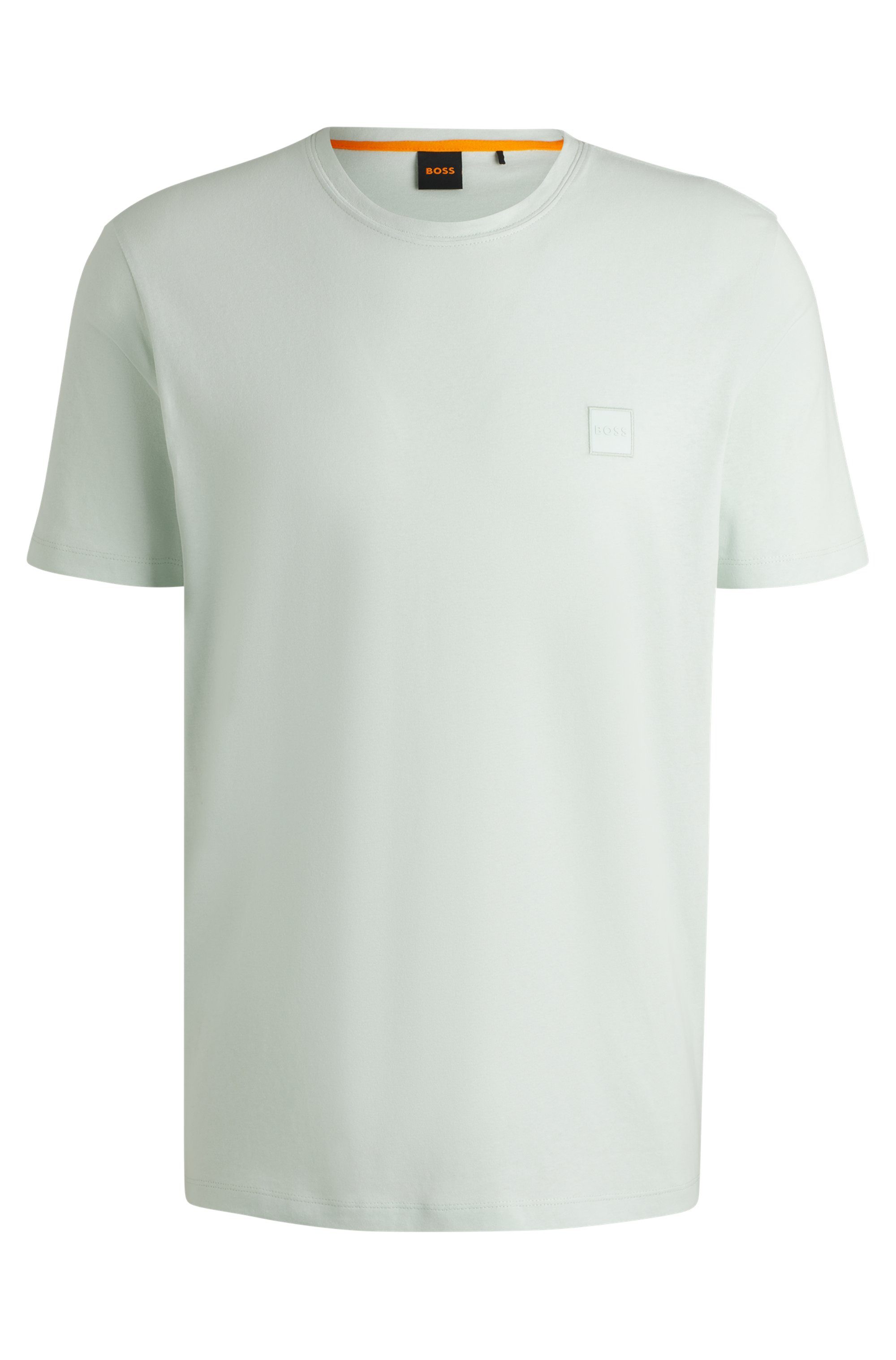 Boss Orange T-shirt Tales met boss-borduursel op de borst