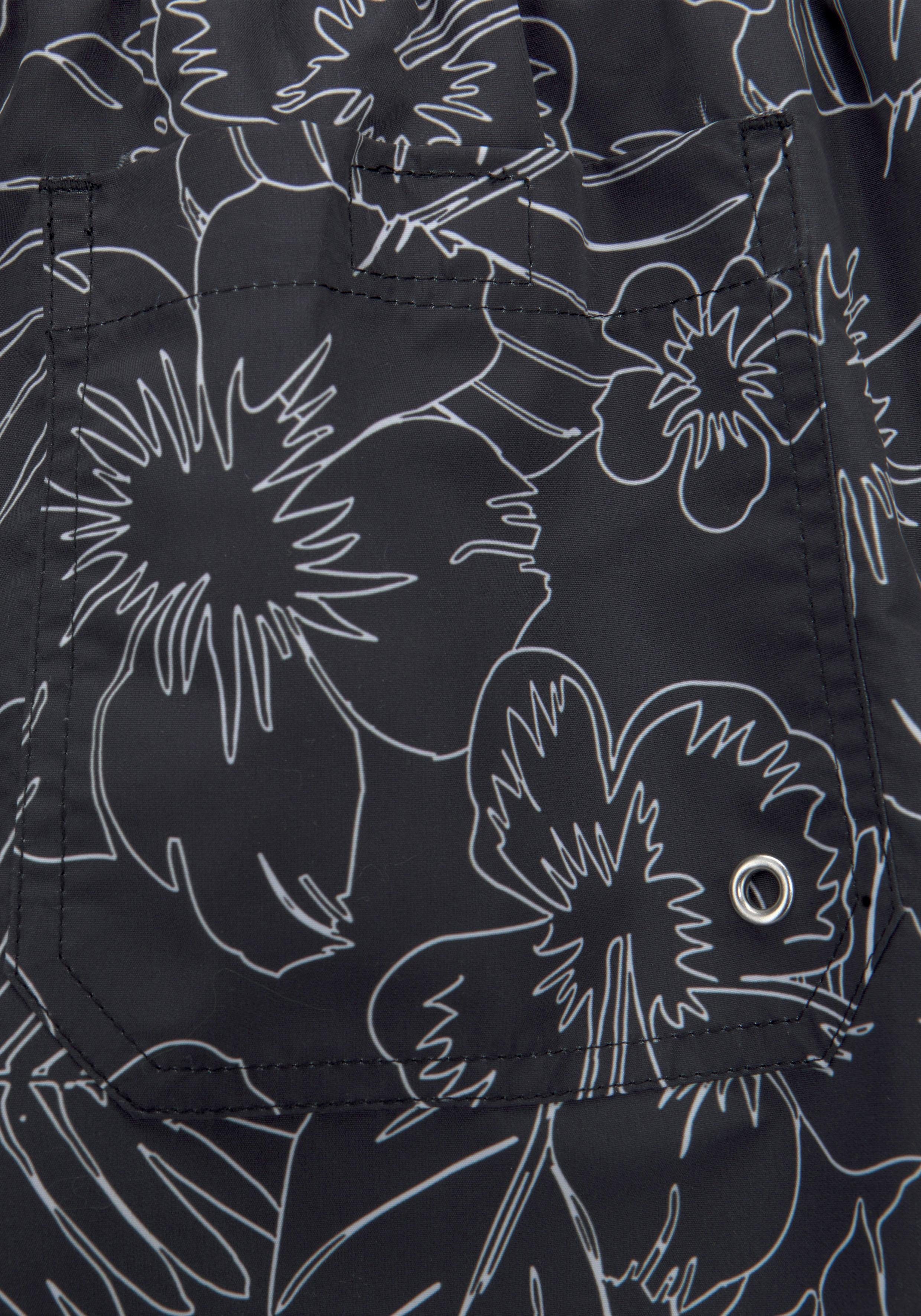 s.Oliver RED LABEL Beachwear Zwemshort met een moderne print