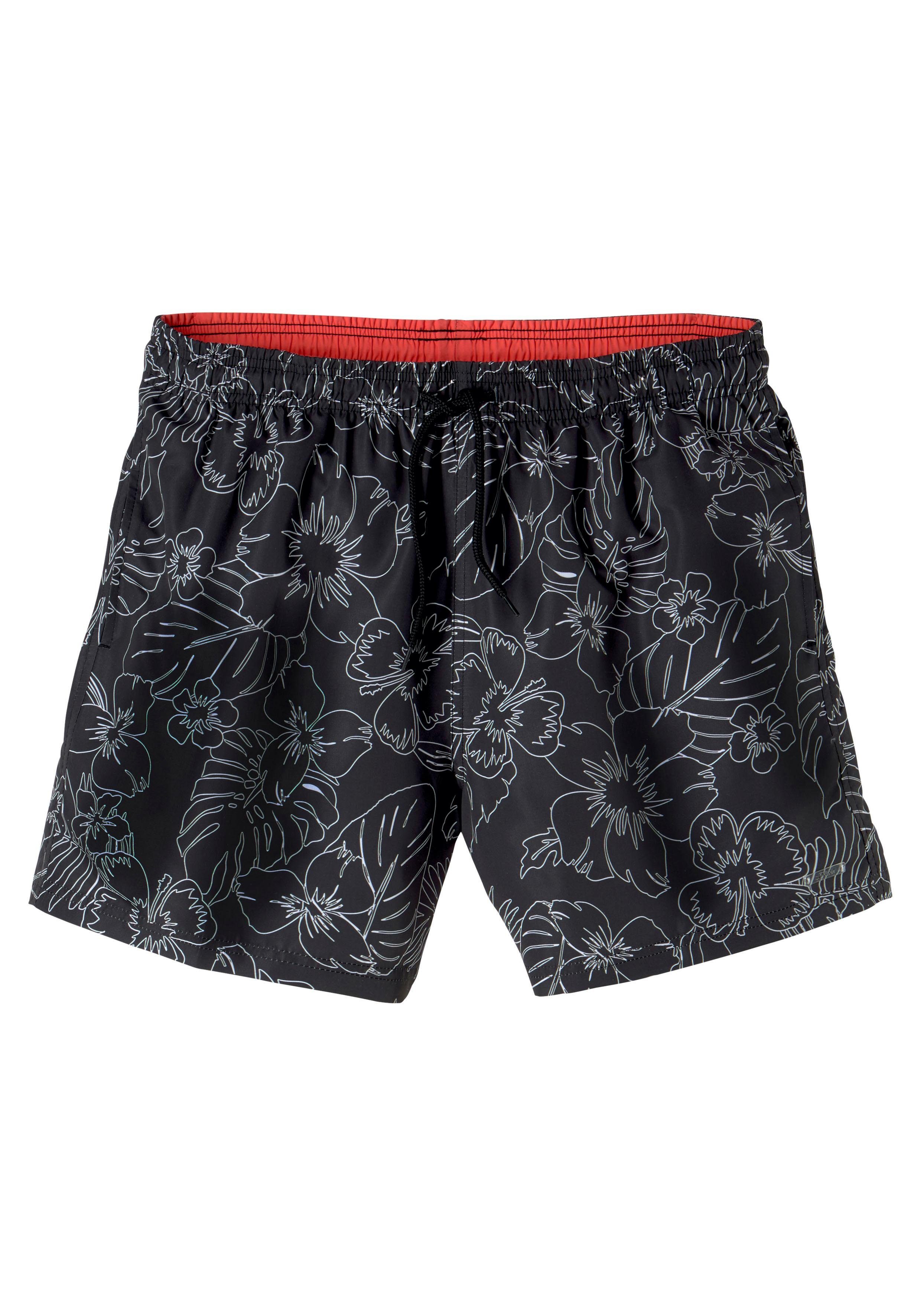 s.Oliver RED LABEL Beachwear Zwemshort met een moderne print