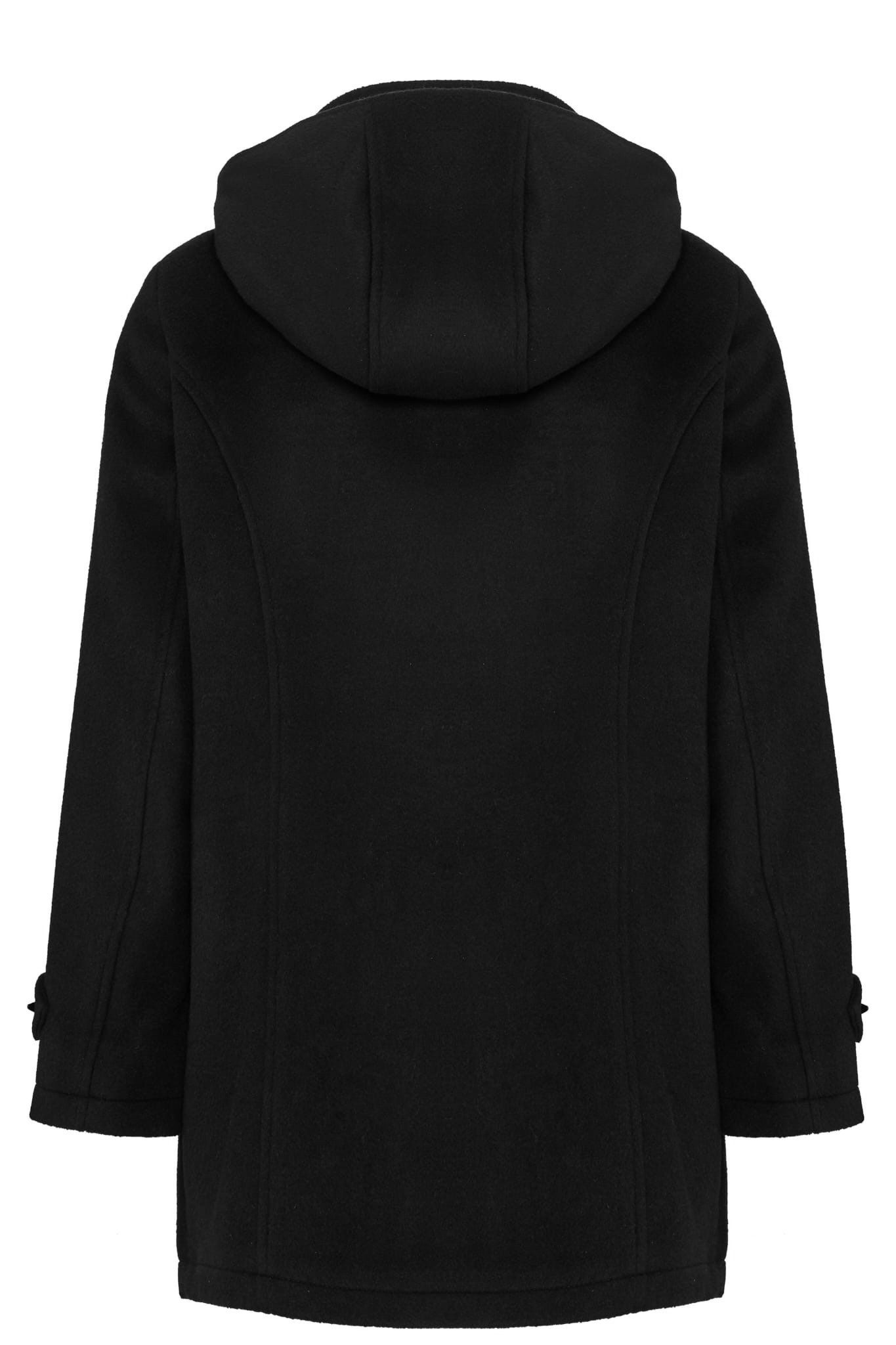 MANISA Duffelcoat met capuchon en knoopsluiting