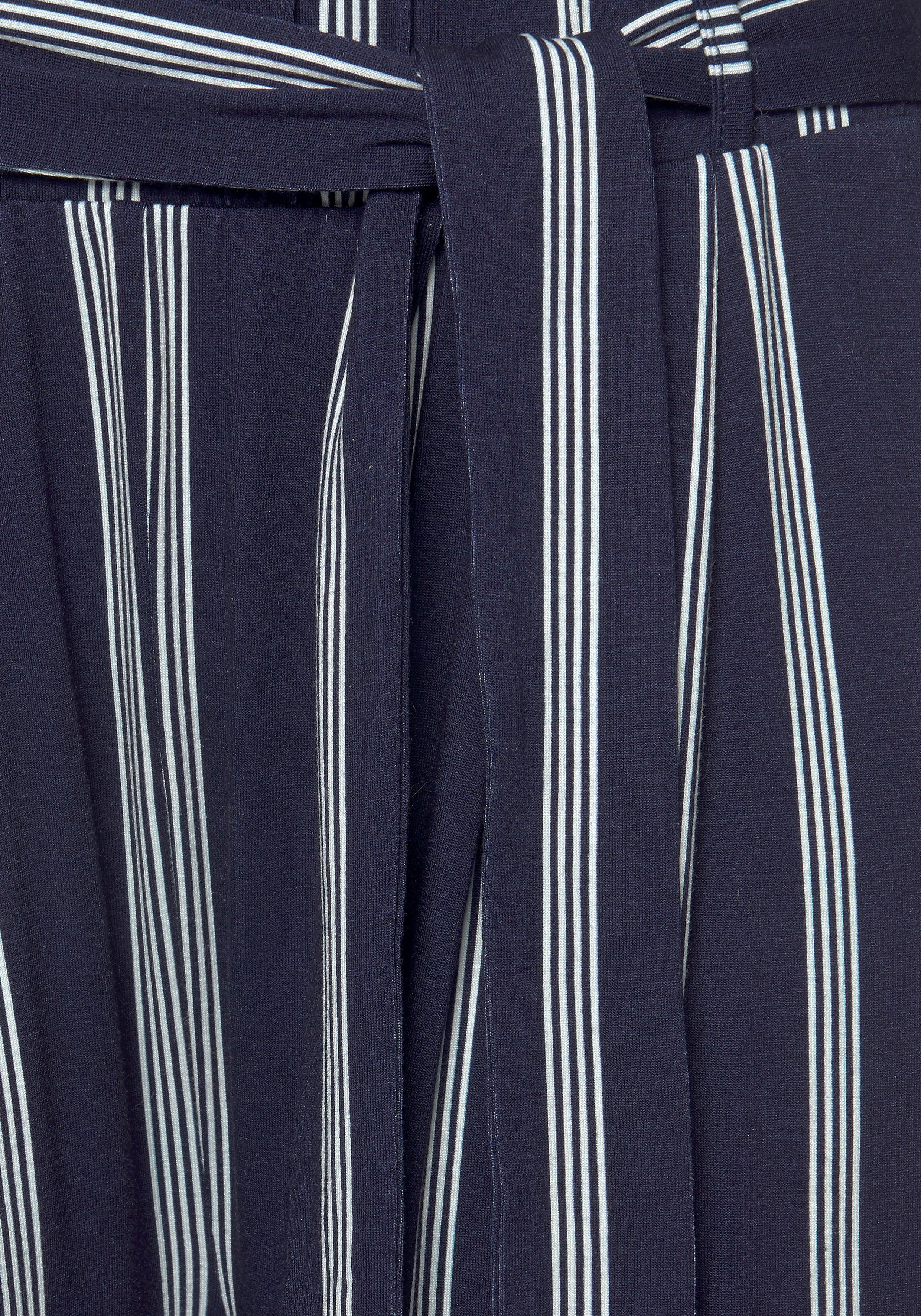 Lascana Culotte in paperbag look, luchtige jersey broek, casual (Met een bindceintuur)