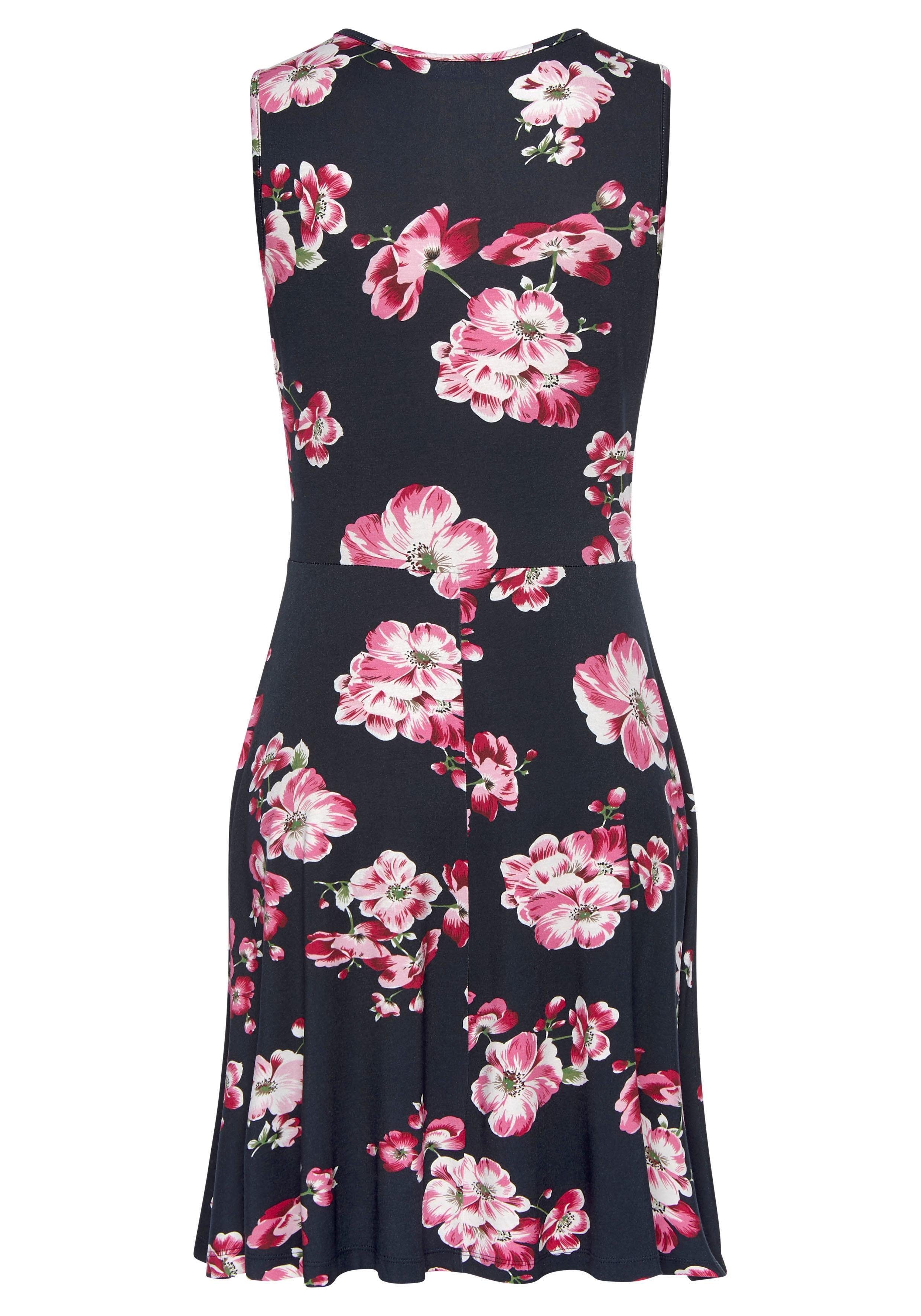 Beachtime Zomerjurk met bloemenprint, elastische jersey jurk, strandjurk
