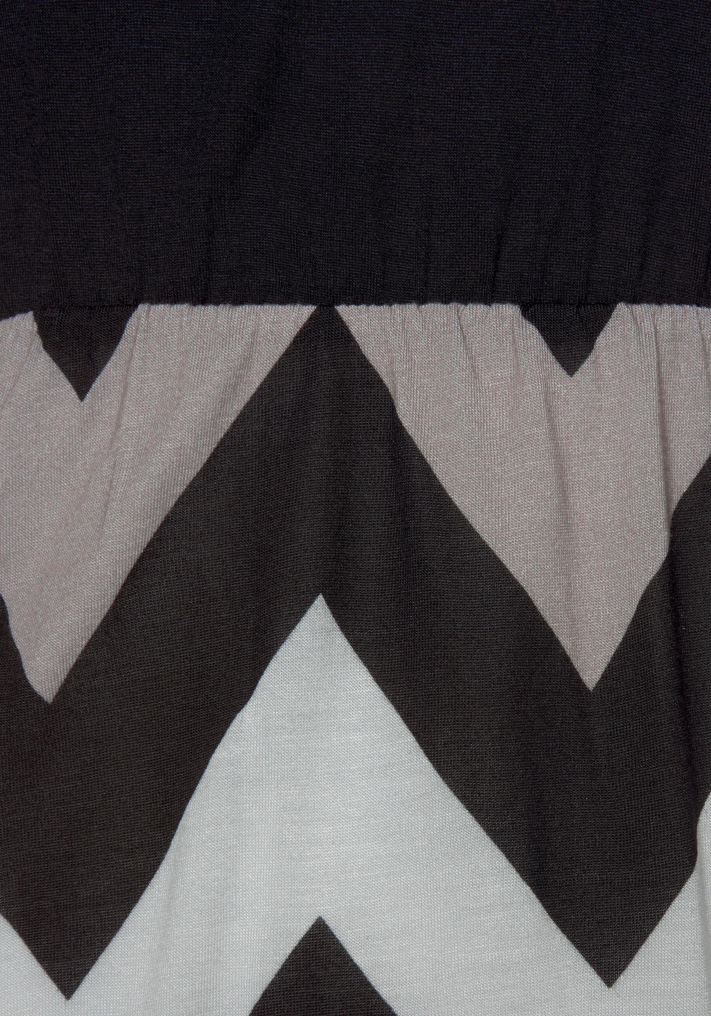 Lascana Maxi-jurk met zigzag motief, zomerjurk, strandjurk
