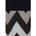 lascana maxi-jurk met zigzagprint zwart