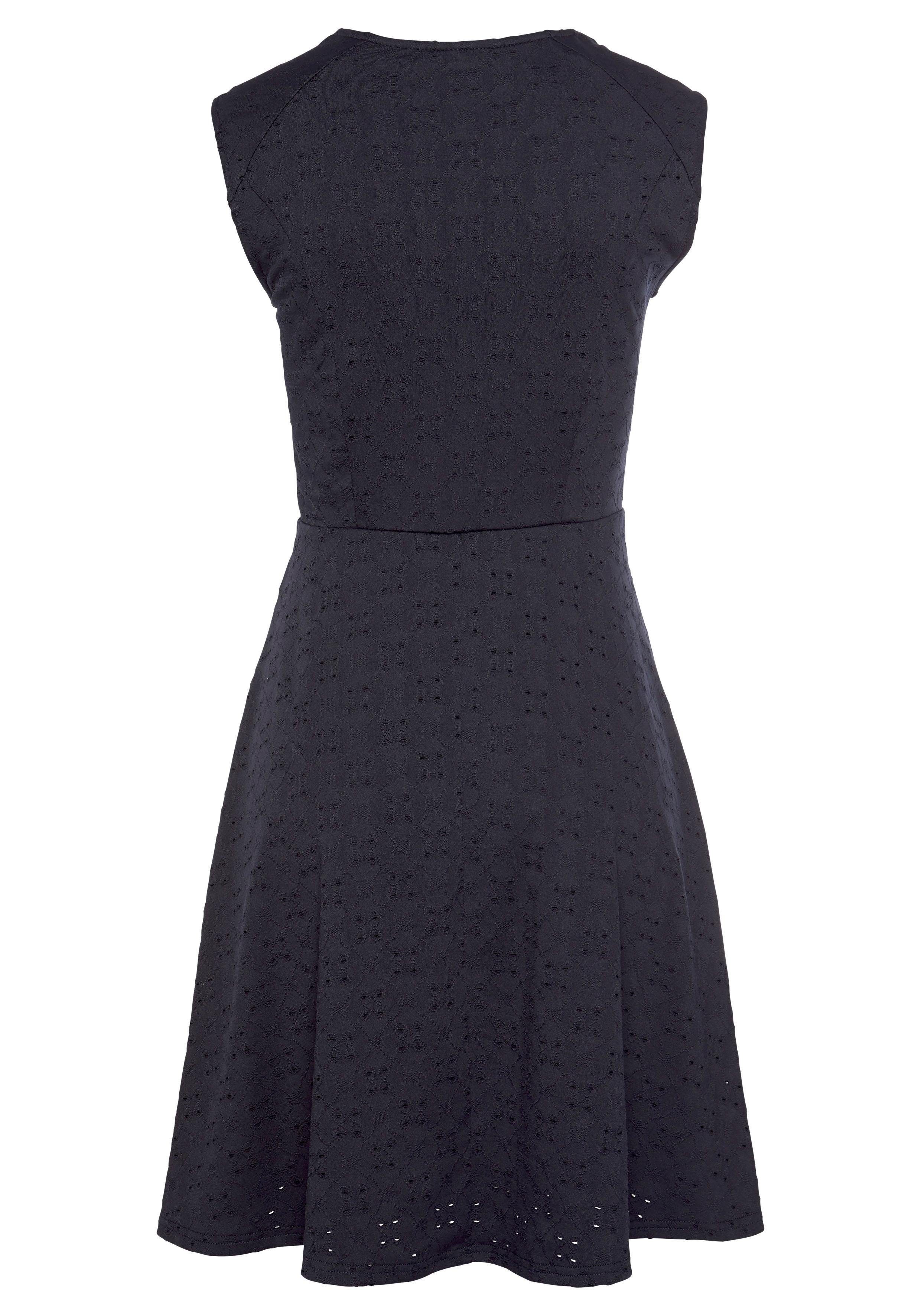 Beachtime Zomerjurk met geborduurde oogjes, elegante jersey jurk, strandjurk