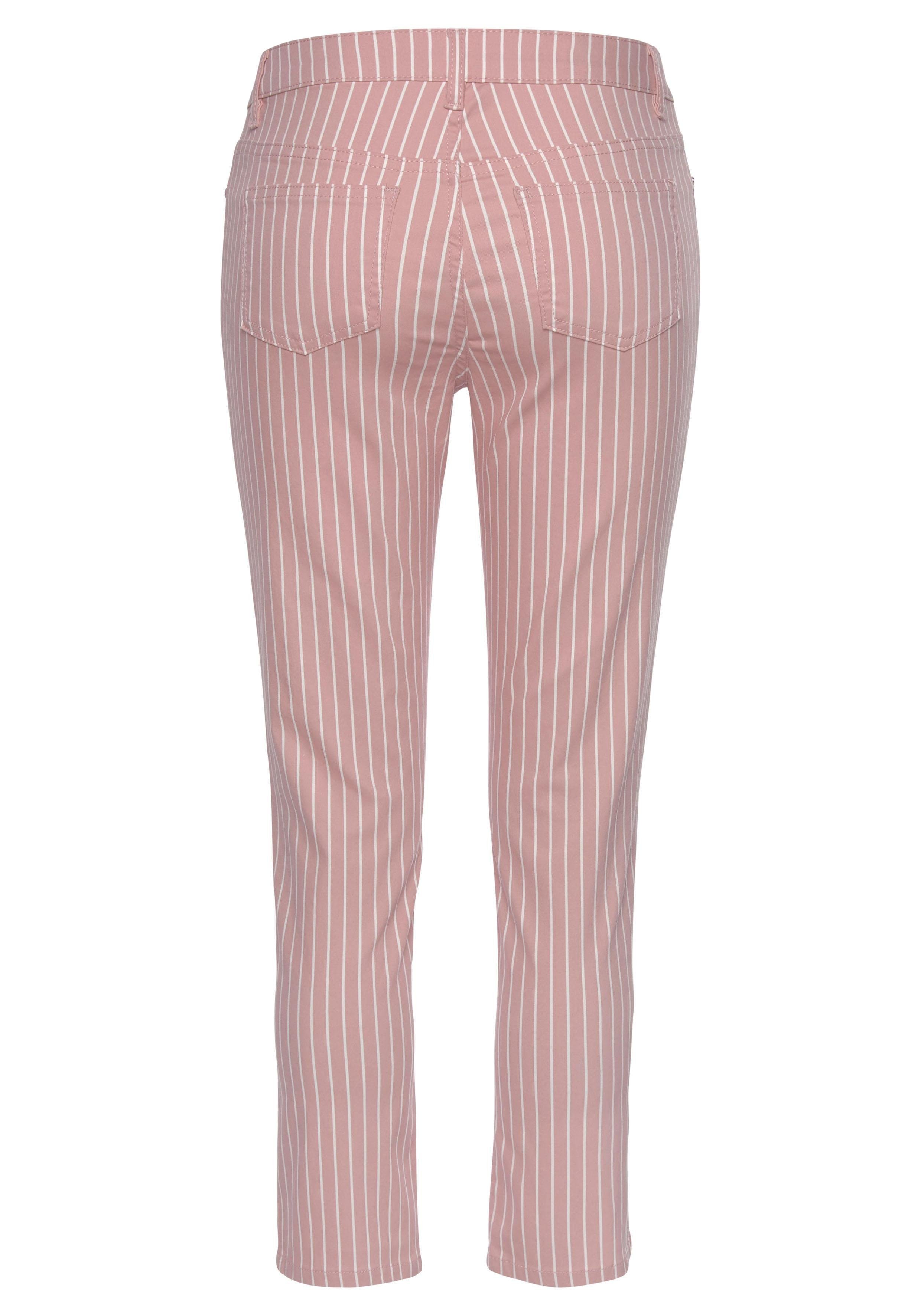Lascana 7/8-jegging met gestreepte print in slim-fit, superstretch stof