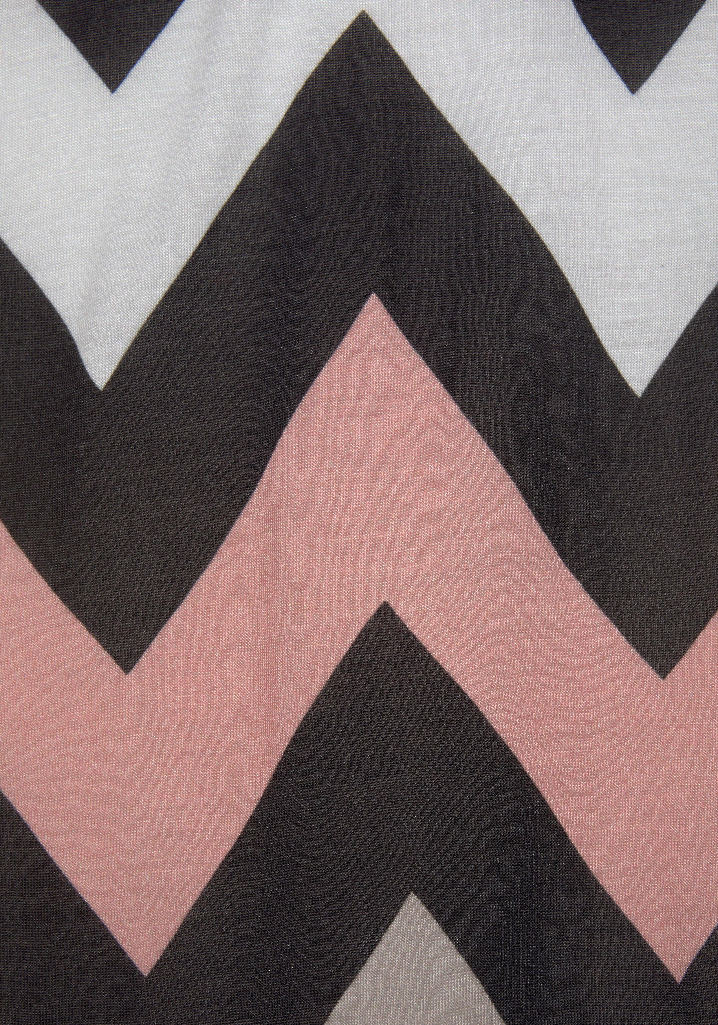 Lascana Maxi-jurk met zigzag motief, zomerjurk, strandjurk