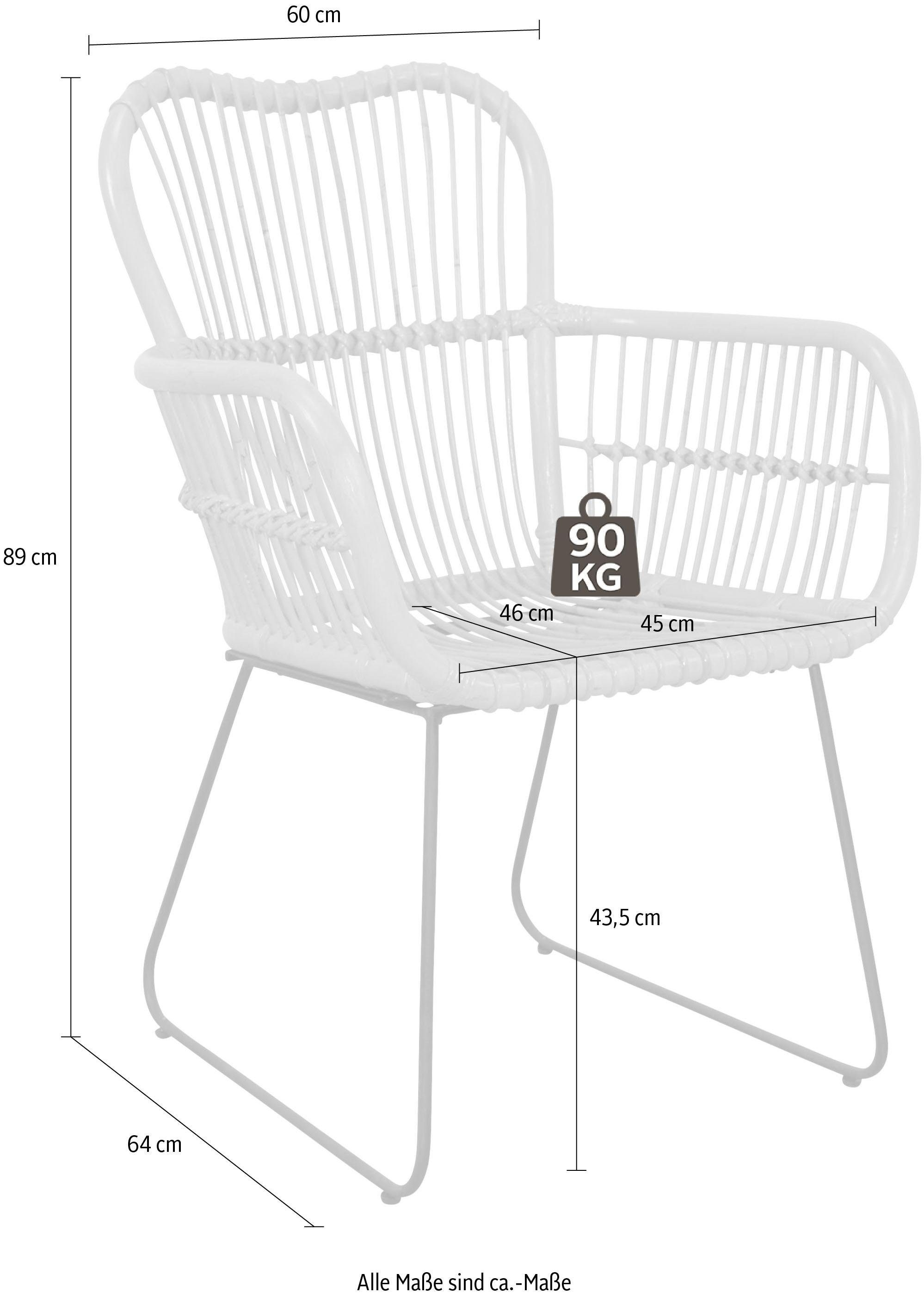 Home affaire Fauteuil Handgeweven (1 stuk)