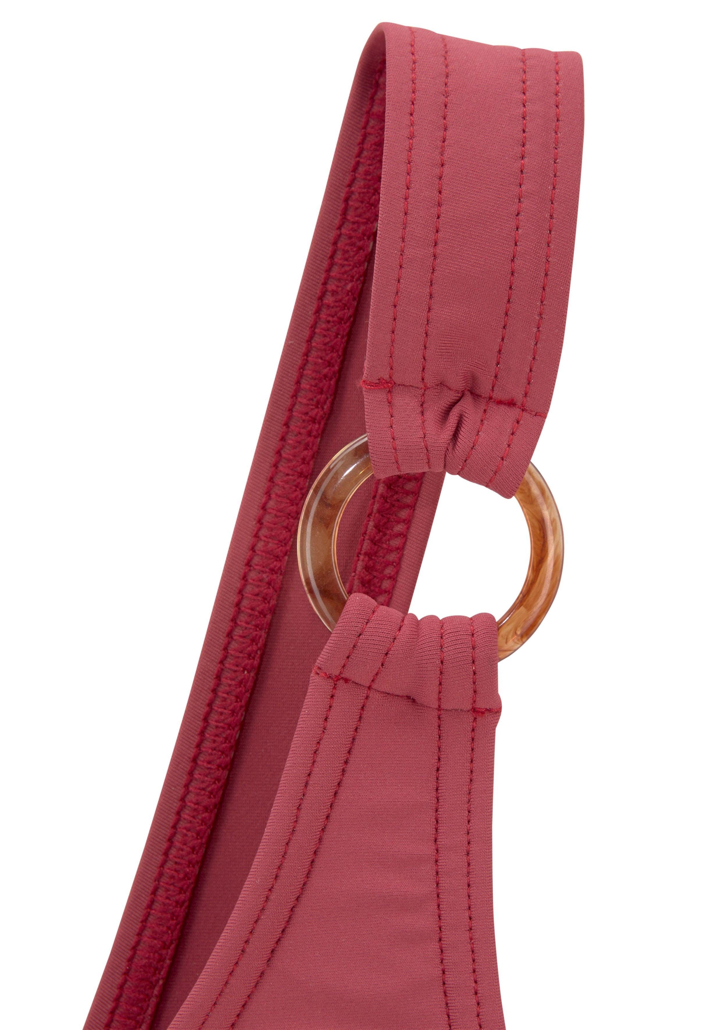 s.Oliver RED LABEL Beachwear Bustierbikinitop Rome met one-shouldermodel