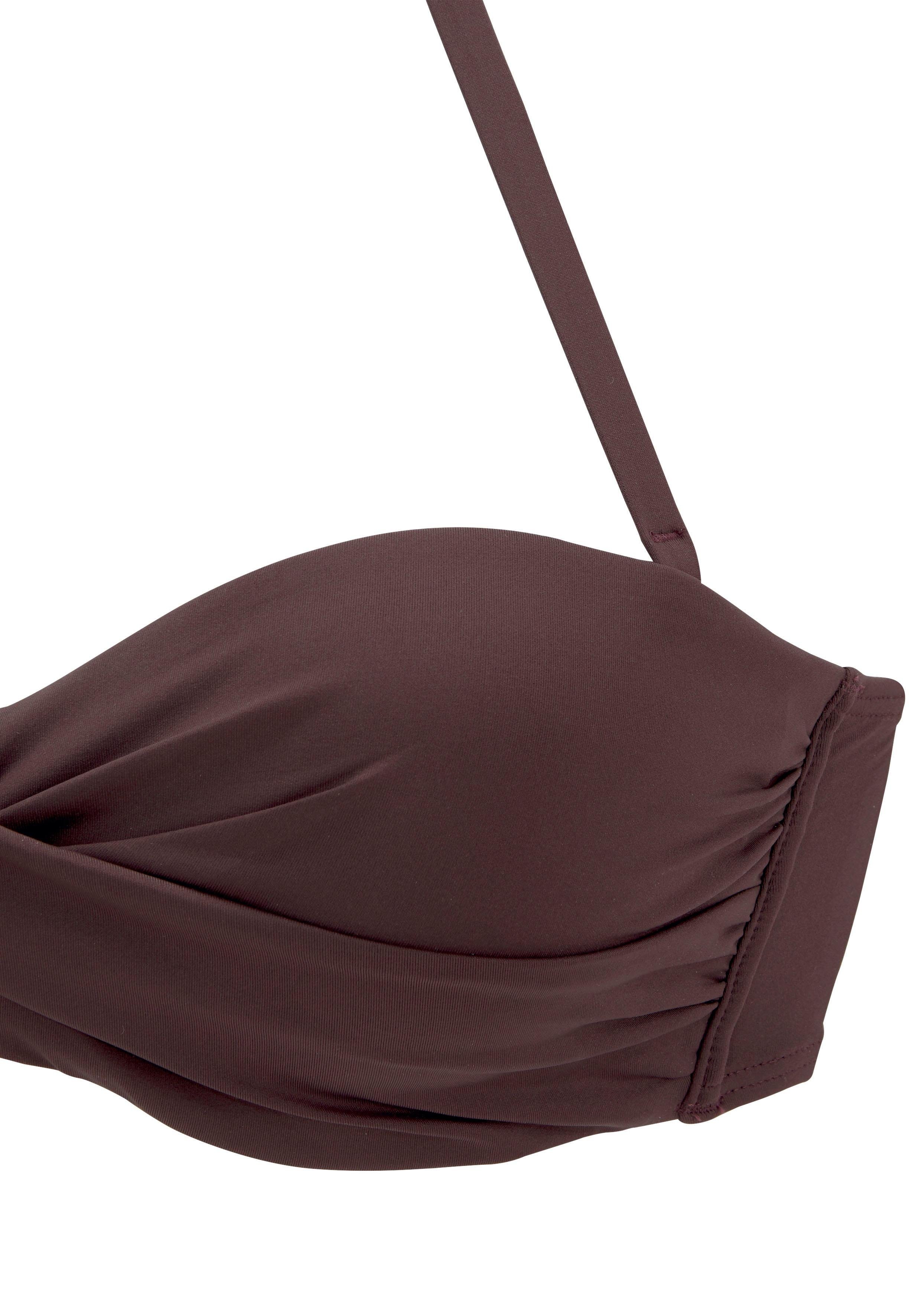 s.Oliver RED LABEL Beachwear Beugelbikinitop in bandeaumodel Rome in wikkellook